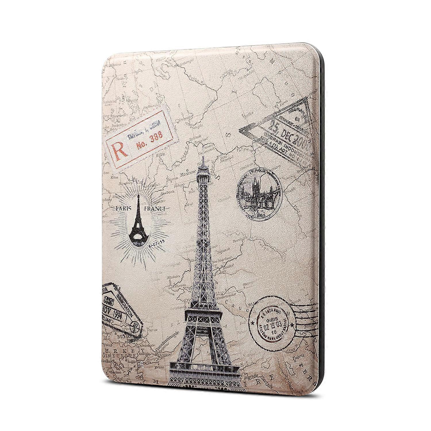 Pattern Printing Smart Leather Cover Case for Amazon Kindle Paperwhite 4 (2018)
