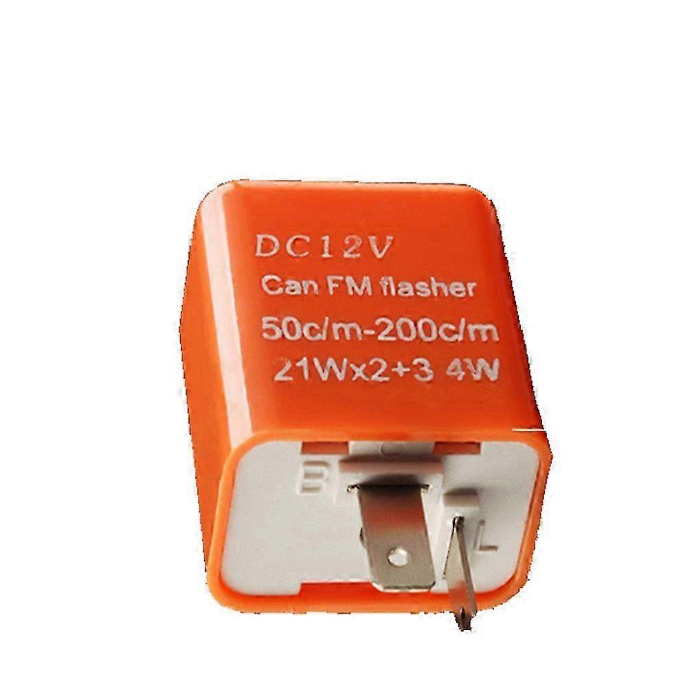 12V 2 Pin Adjustable Frequency LED Flasher Relay Turn Signal Blinker Indicator for Motorcycle Accessories