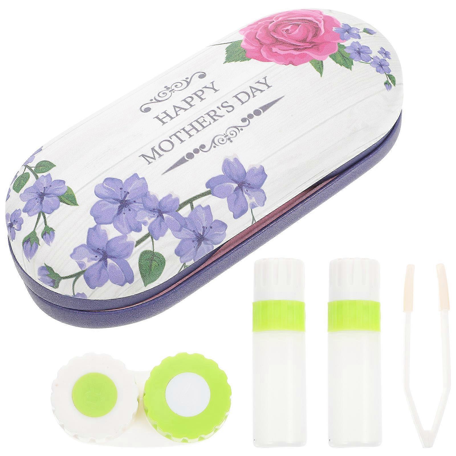 Convenient Eyeglass Case Leak-Proof Two-In-One Design Eyewear Accessory Outdoor Use 16.5X7X5.5CM 1Set