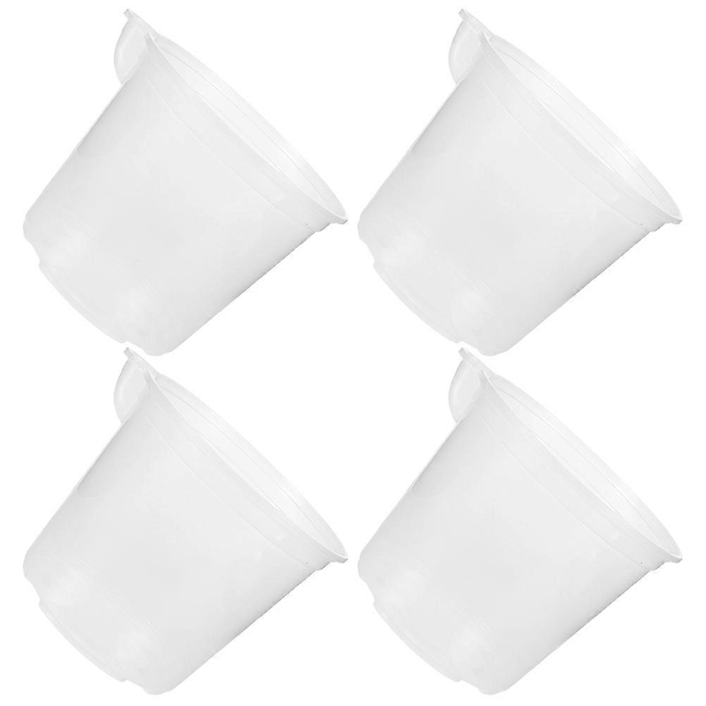 Flower Container Self-Priming Flower Pot Transparent Material 4Pcs