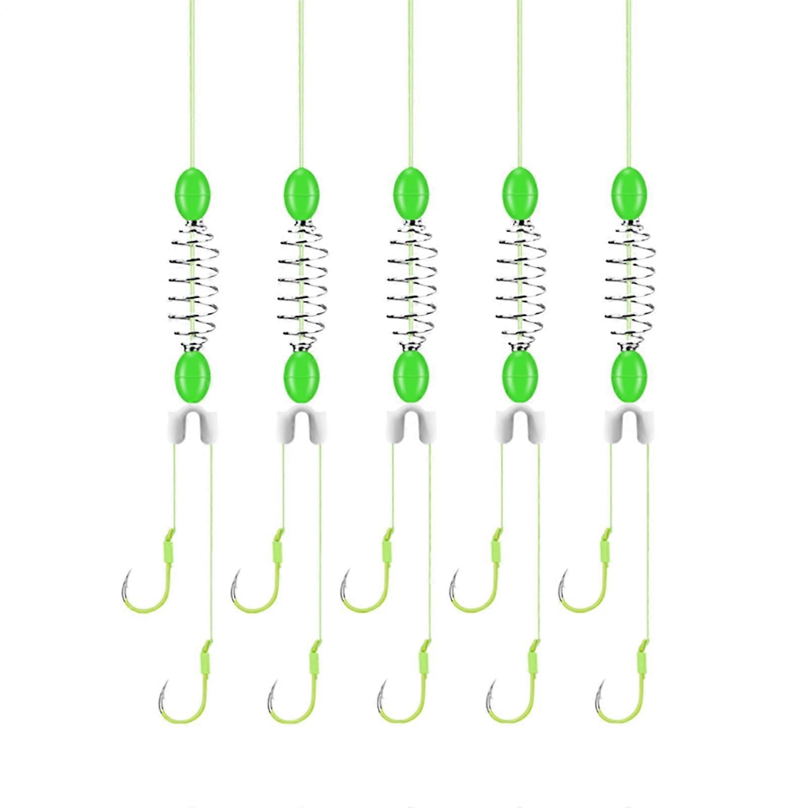 Fluorescent Fishing Hooks - Strong Curved Replacement Hooks for Freshwater Fishing, Durable Bait Holders for Beginners and Advanced Anglers 9"