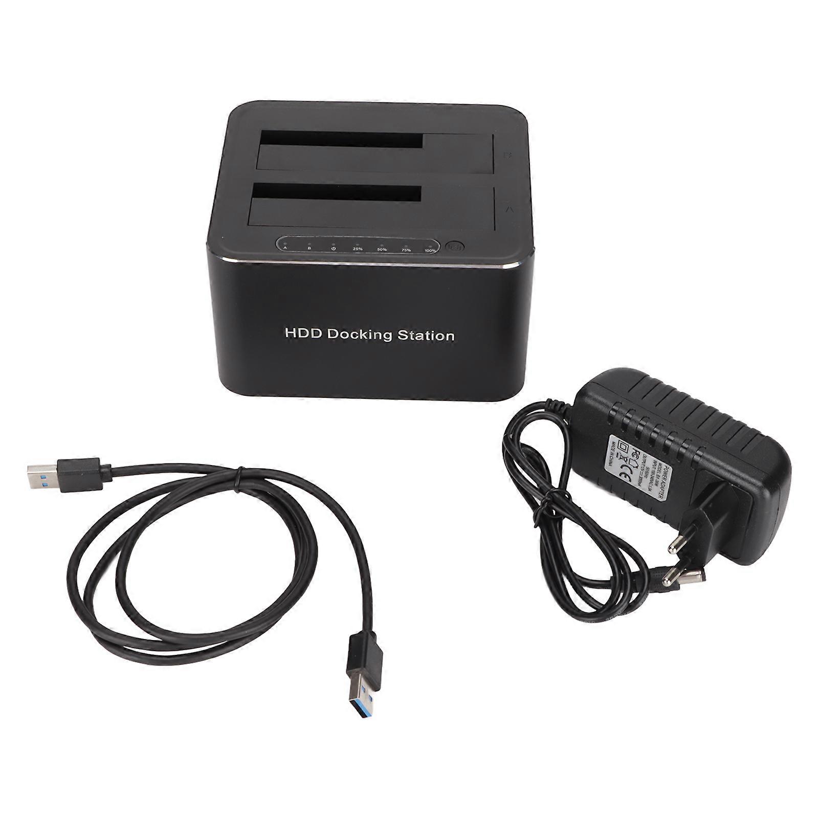 Station d'accueil pour disque dur USB 3.0 en alliage d'aluminium, SATA 7+15 broches, transmission 5 Gbit/s, capacité maximale de 32 To.