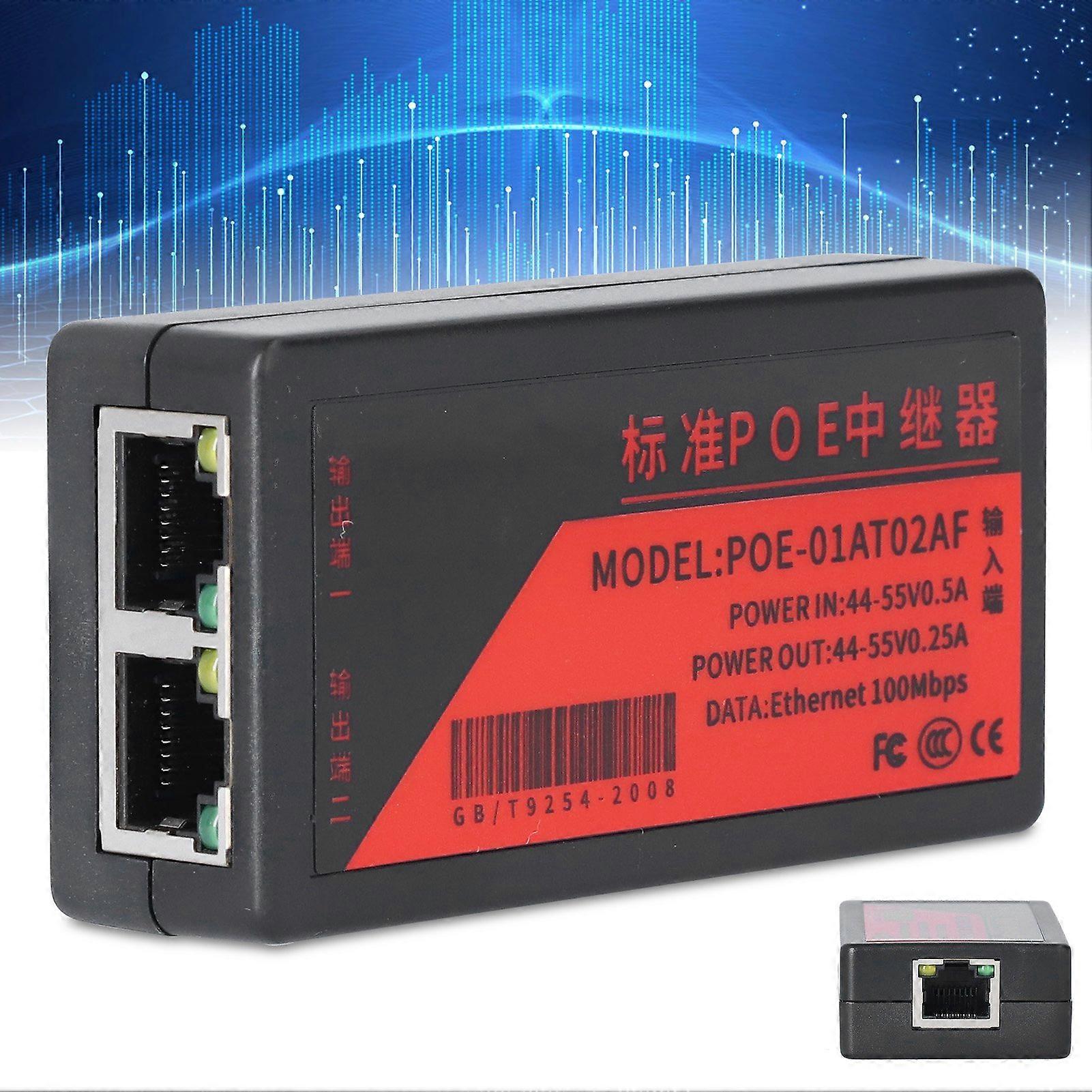 POE-Verstärker Standard Netzwerk-Extender 100 Mbps Kamera-Adapter Splitter 8,8x4,2x2cm