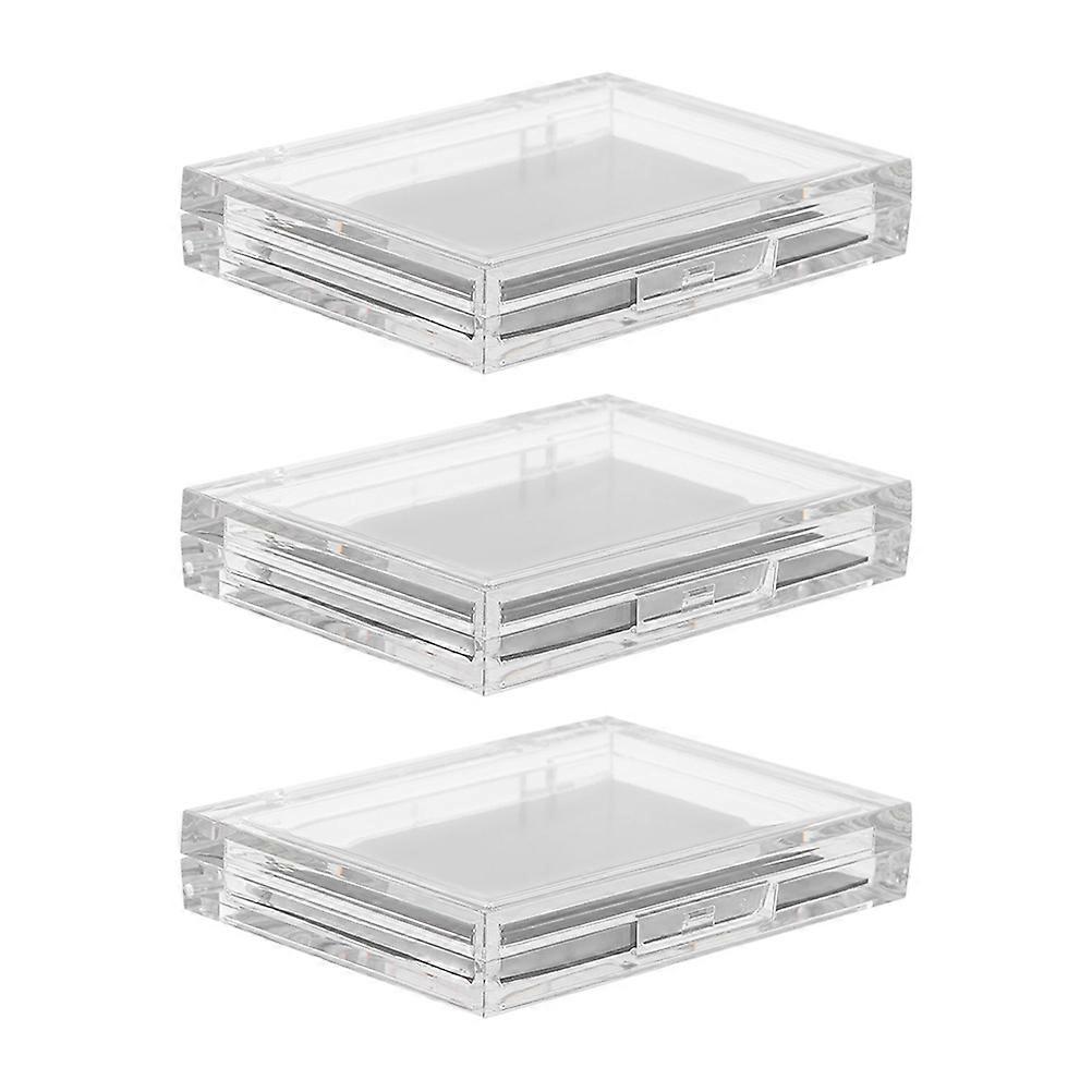 3pcs Empty Magnetic Makeup Palette, Portable Cosmetic Organizer for Eyeshadow, Blush & Highlighter – Durable & Travel Friendly Storage