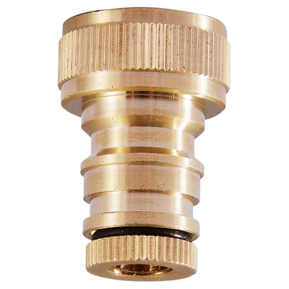 Quick Connect Fittings Garden Hose Adapter 1/2 Inch Home Use Golden Copper Easy Connection 1Pack