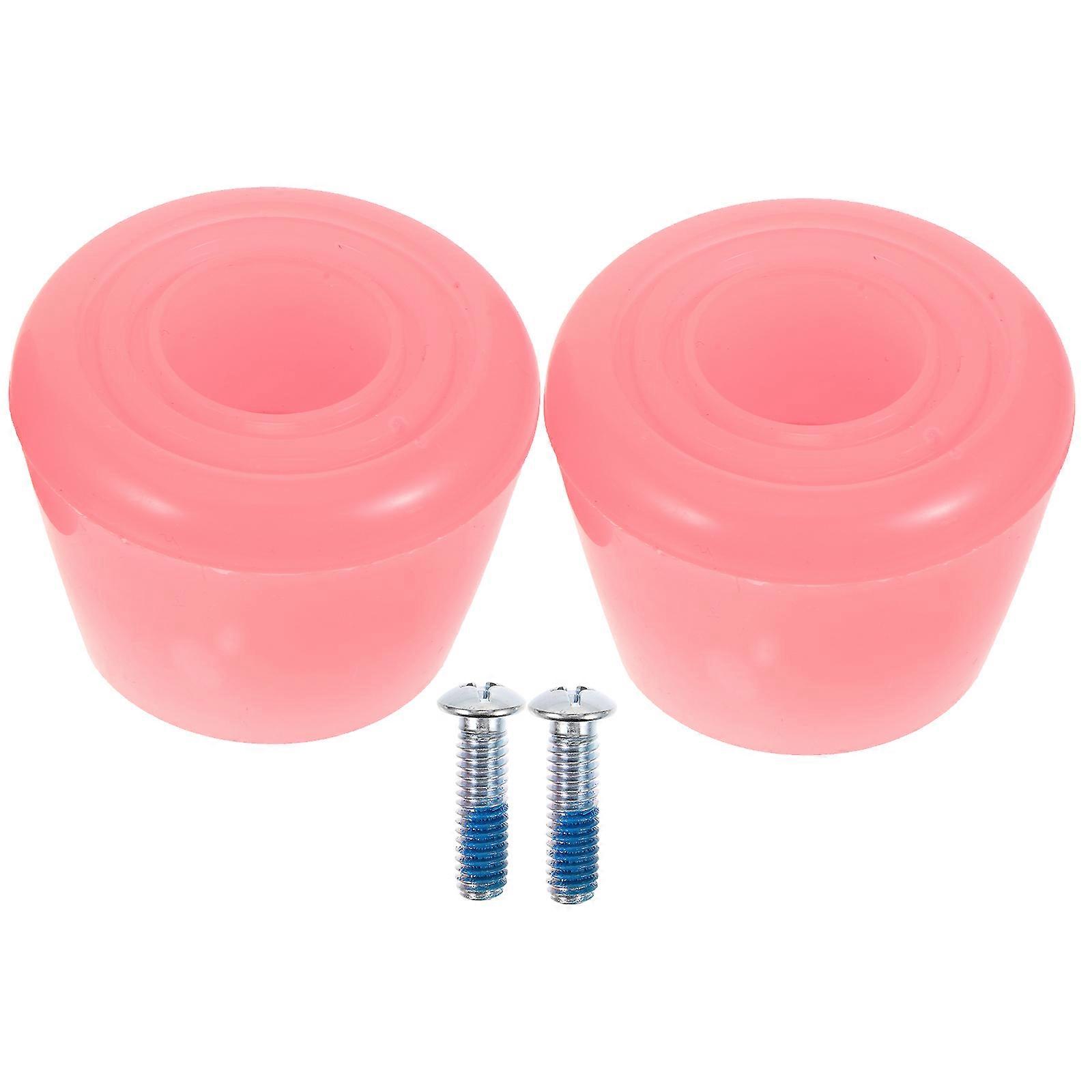Roller Skates Supplies Toe Stops Roller Skates Brake Pads For Double Row Roller Skates Pink Reduce Braking Noises 1 Set