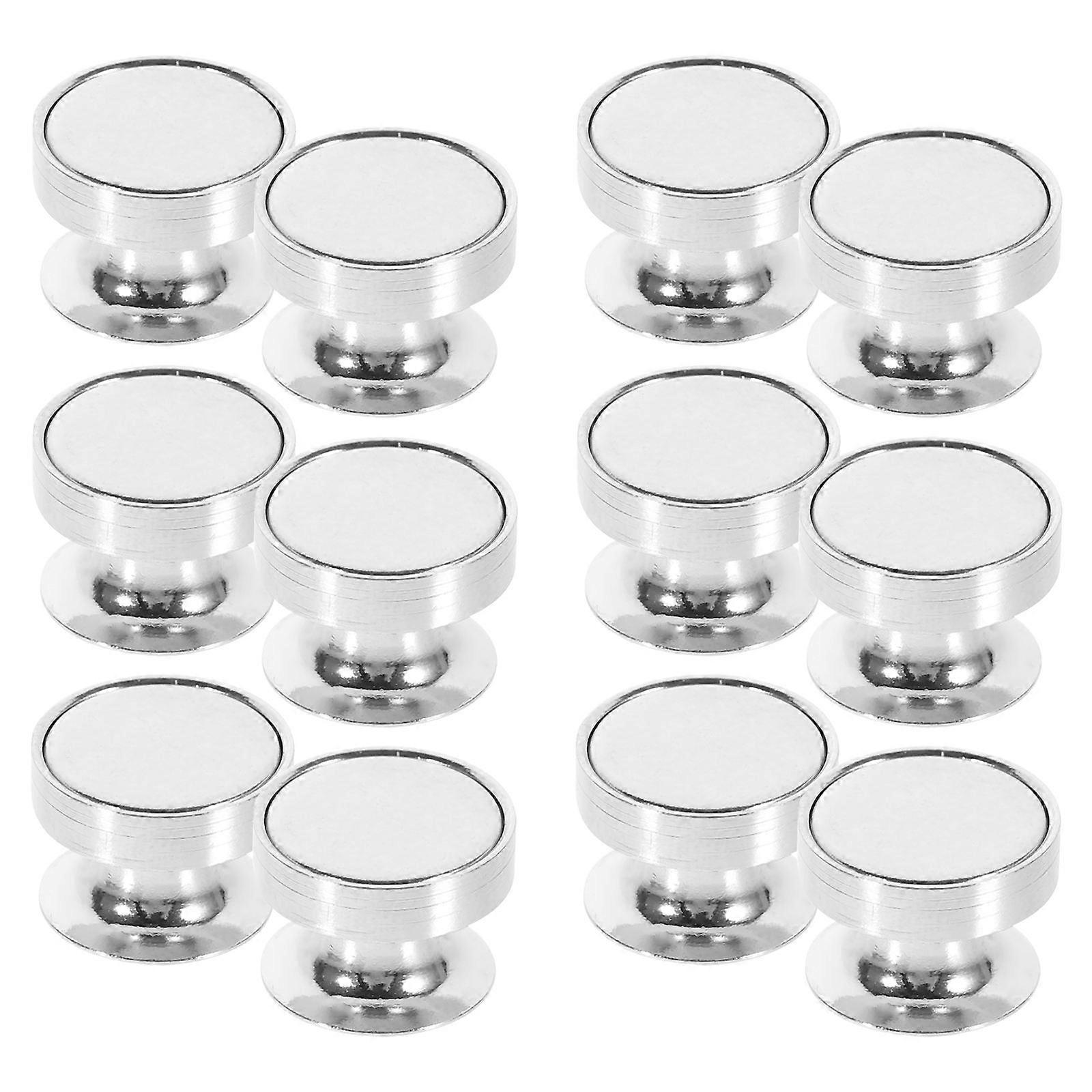 Replaceable Pin Backs Magnetic Pin Backs For Diy Projects Household Items Round Shape Metal 1.00X0.80X0.80CM Display Enamel Pins 12Pcs
