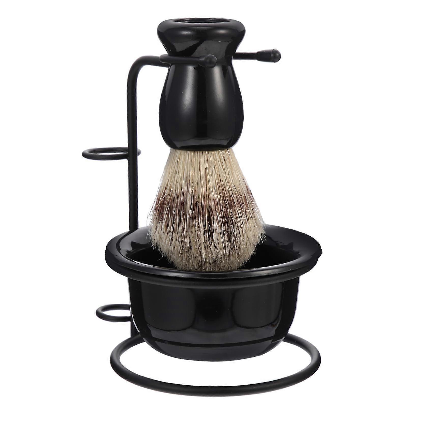 1 Set Beard Set Men Adults Shaving Brush Shaving Cream Brush and Bowl Foamy Shaving Cup Shaving Bowl and Brush Shaving Cup Black