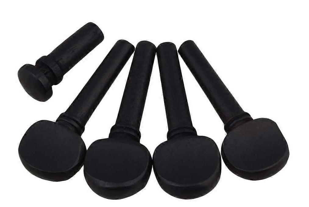 1 Set Violin Tuning Pegs: 4/4 Violin Tuner Pegs And Tail Endpin Set - Wooden Instrument Replacement Parts For Stable Tuning