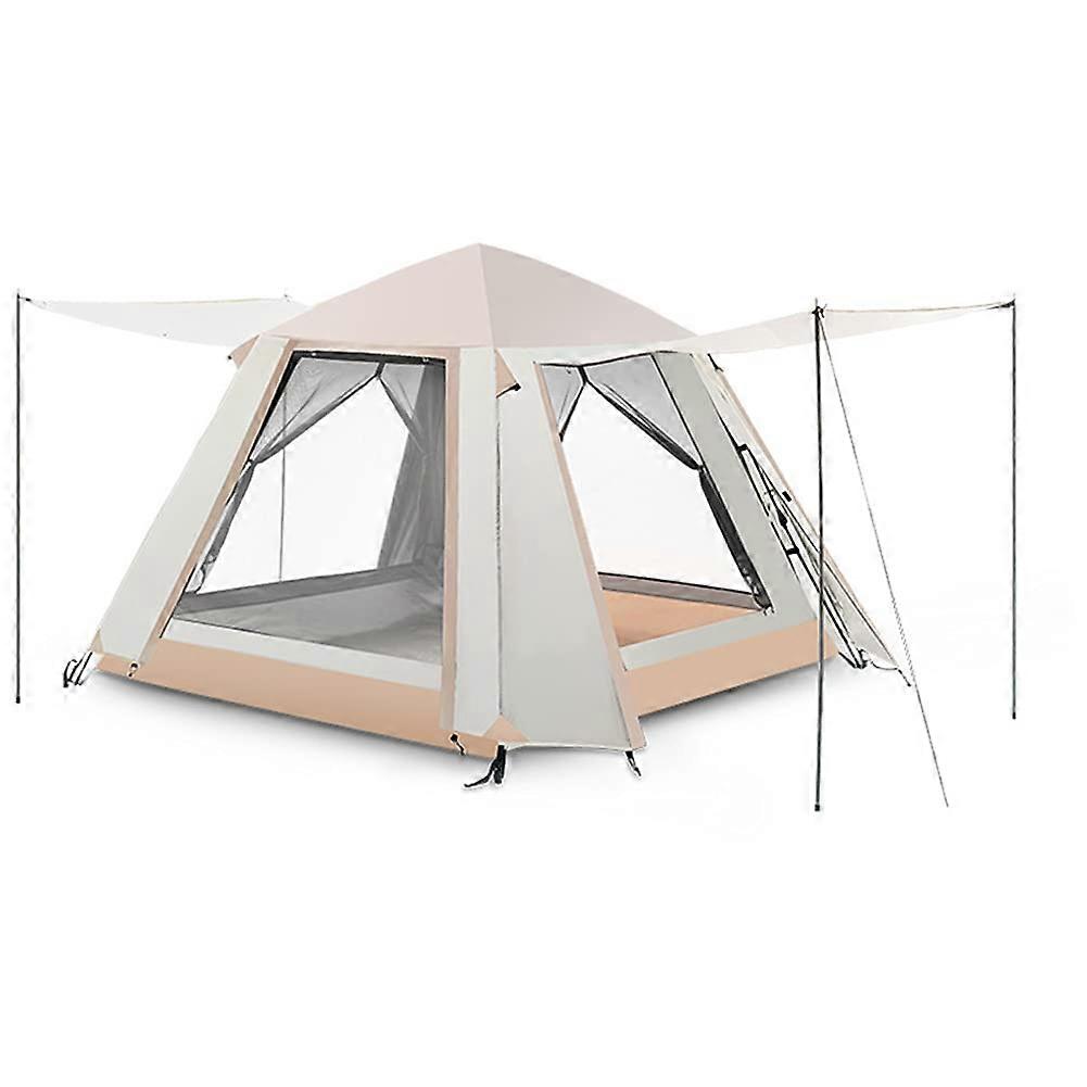 Camping Tent Pop Up Tent with Zipped Double Door and Carrying Bag Lightweight Instant Family Tent for 34 Person Use, Quick Setup