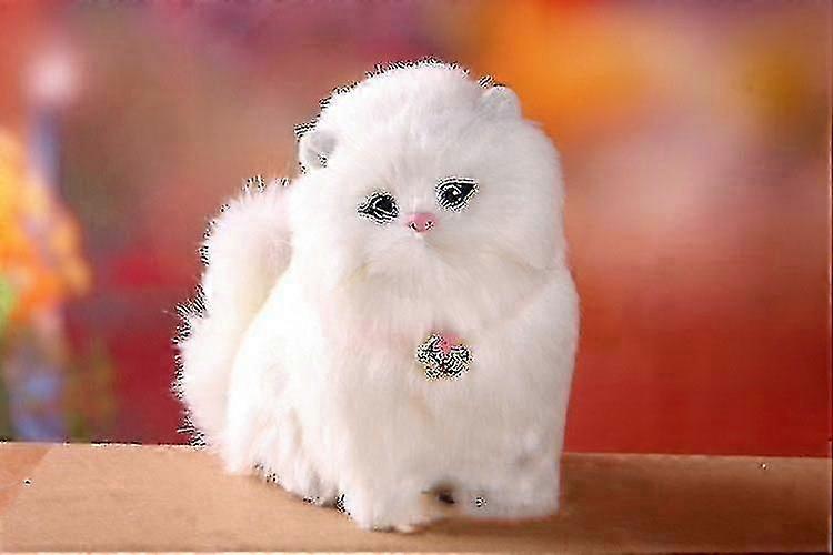 電子ぬいぐるみ猫素敵なロボット動物おもちゃかわいいもの電気猫の鳴き声ソフトキッズペットモデルデコレーションドール子供用ギフト広関