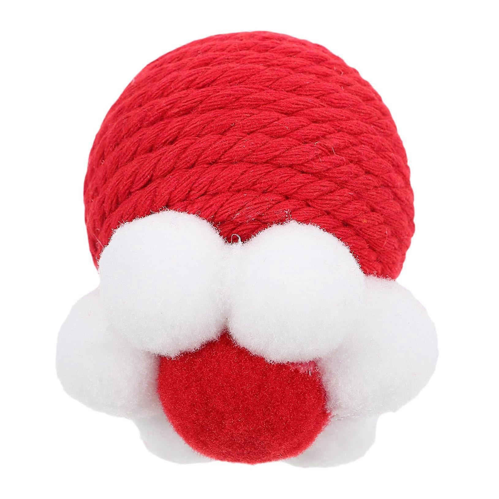 Cat Sisal Ball with Sound Interactive Cat Toy Made of Sisal Rope Woven for Kittens Promotes Oral Health and Entertainment for Small Pets Red