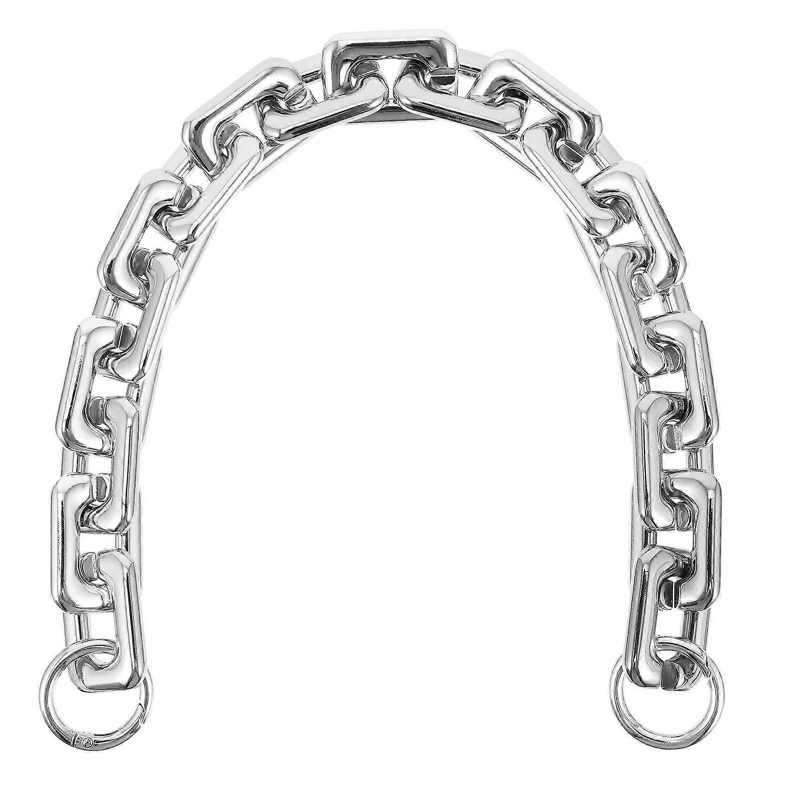 Acrylic Bag Strap for DIY Clutches and Handbags Silver Color Stylish Chain Messenger Strap for Bag