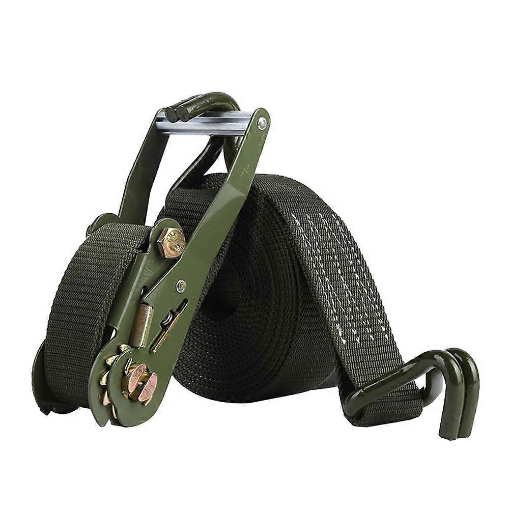Heavy Duty Ratchet Tie Down Straps with Hooks for Securing Cargo, Motorcycles, ATVs, and Bicycles – Durable Construction, Compact Buckle