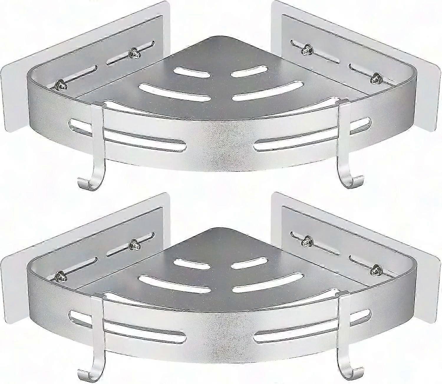 Rust-Resistant Aluminum Shower Caddy - No Drills, Large Storage