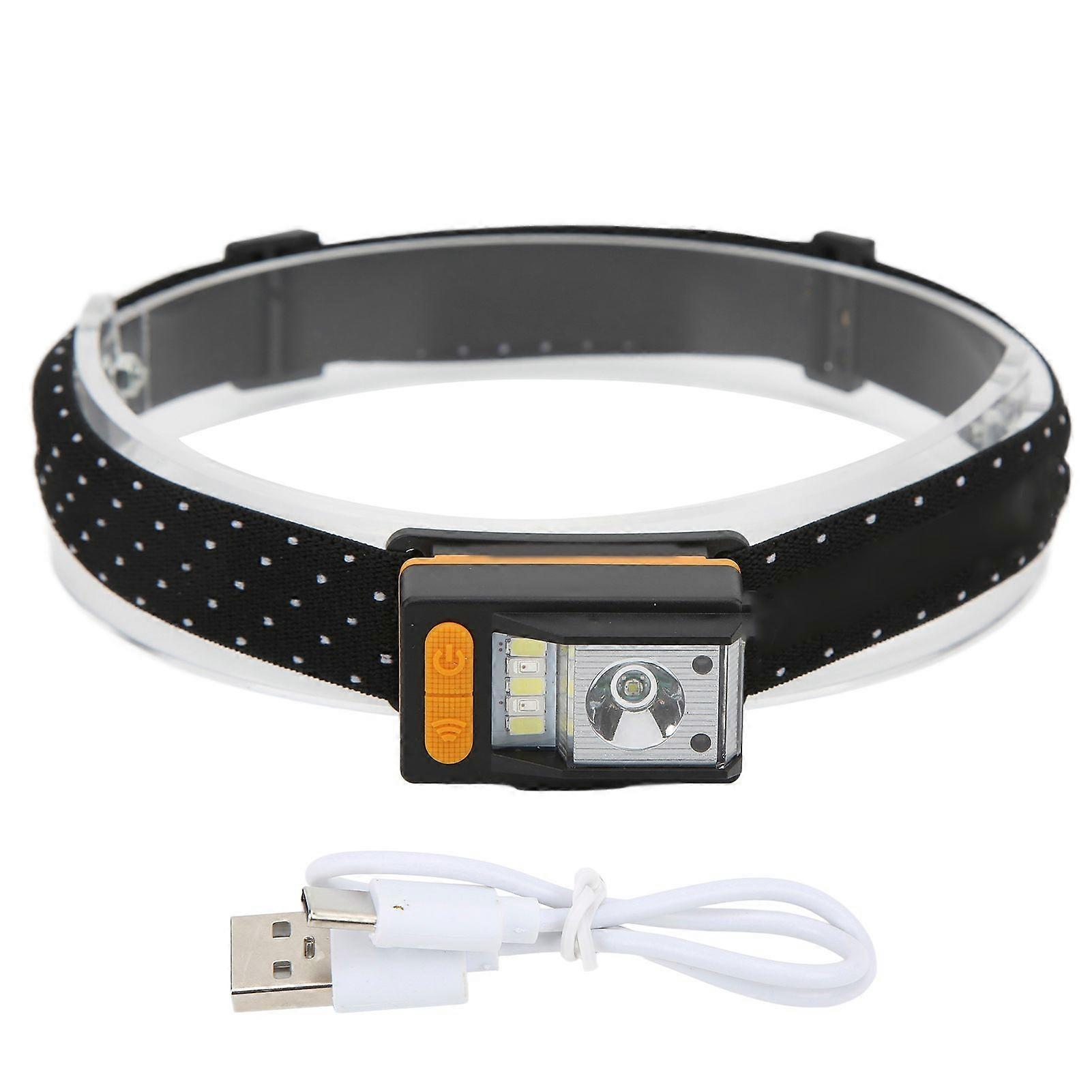 Motion Sensor Induction LED Headlamp USB Rechargeable Night Waterproof Headlight TorchYMQX)