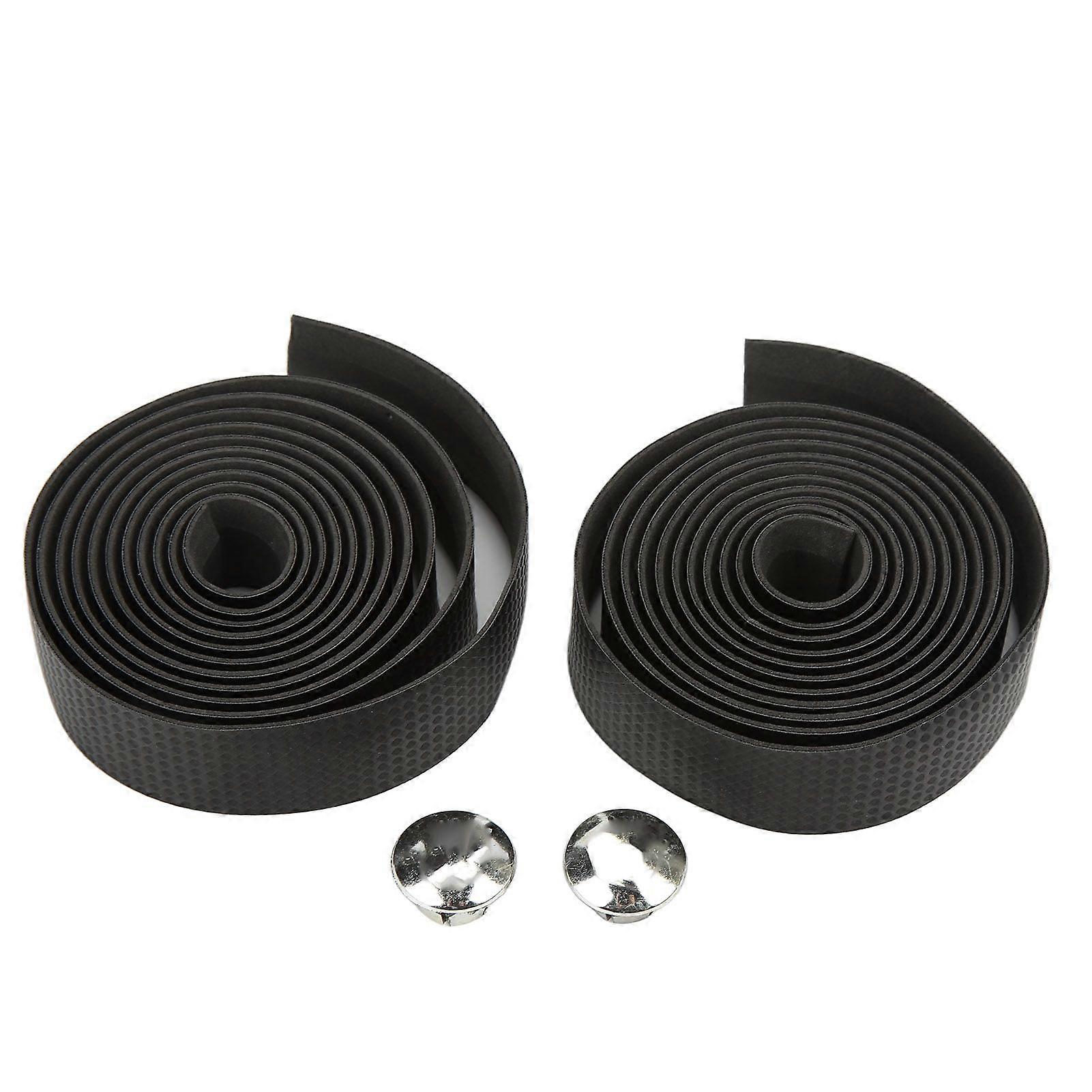 Bike Handlebar Tape Shock Absorption Sweat Absorbent Breathable Antislip Black Handlebar Wrap for Bikes and CyclingYMQX)