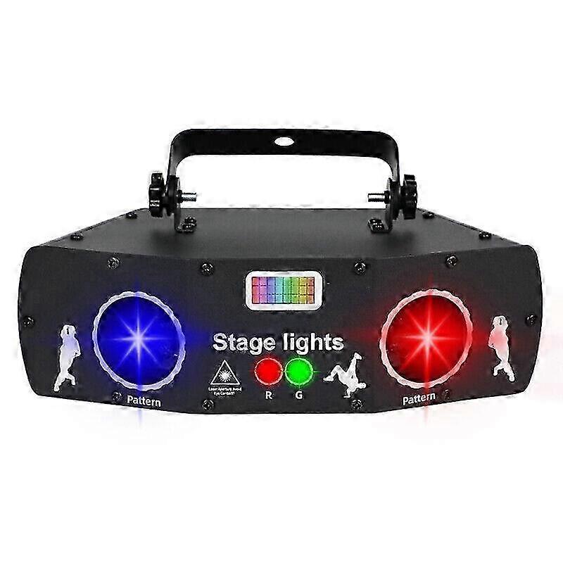 3 in 1 4 Beam Effect Stage Light RGB Sound Activated Pattern Party Strobe Lights FT