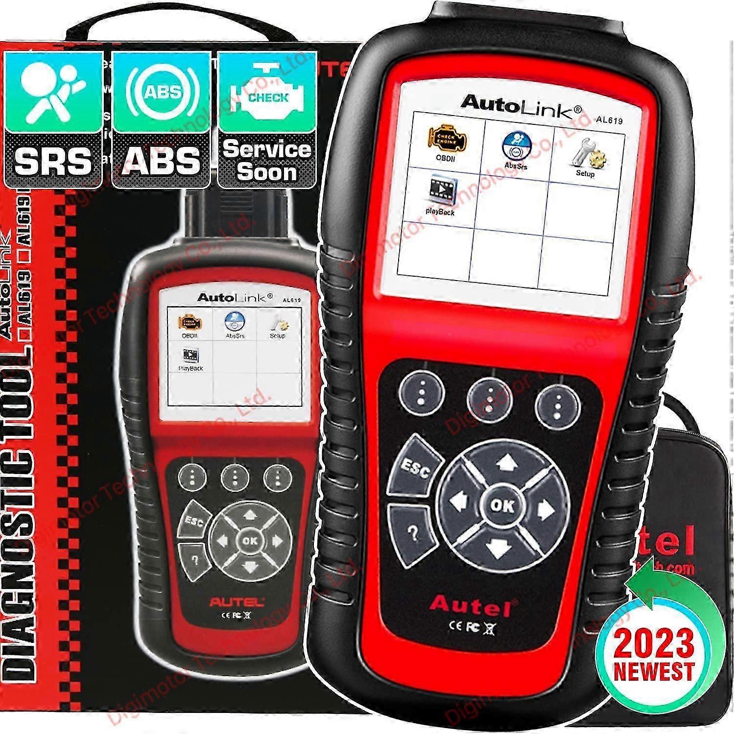 For Autel AutoLink AL619 OBD2 Scanner ABS SRS Car Diagnostic Tool Engine Light Reset Code Reader With Free Lifetime Updates