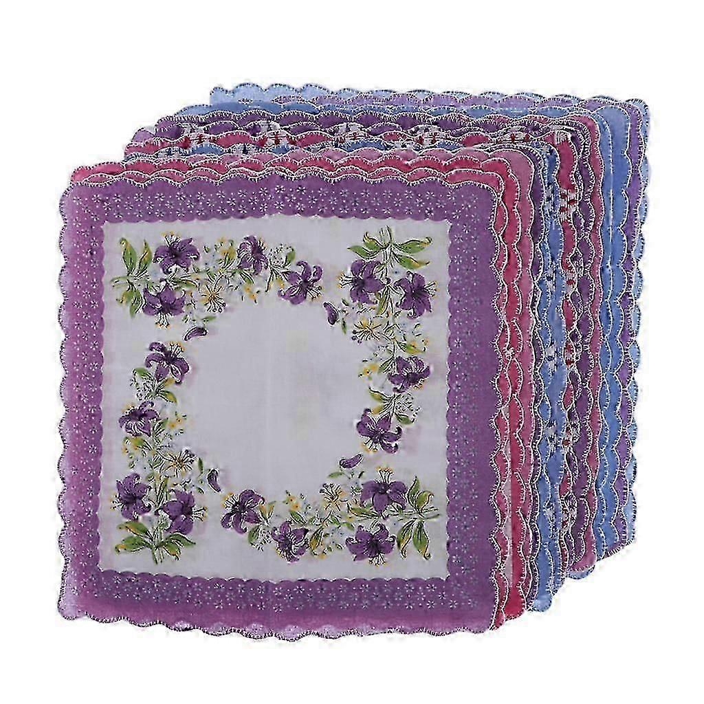 15Pack Fazzoletti Cotone Colorato Pizzo Floreale Fazzoletti Fazzoletti Fazzoletti Bulk