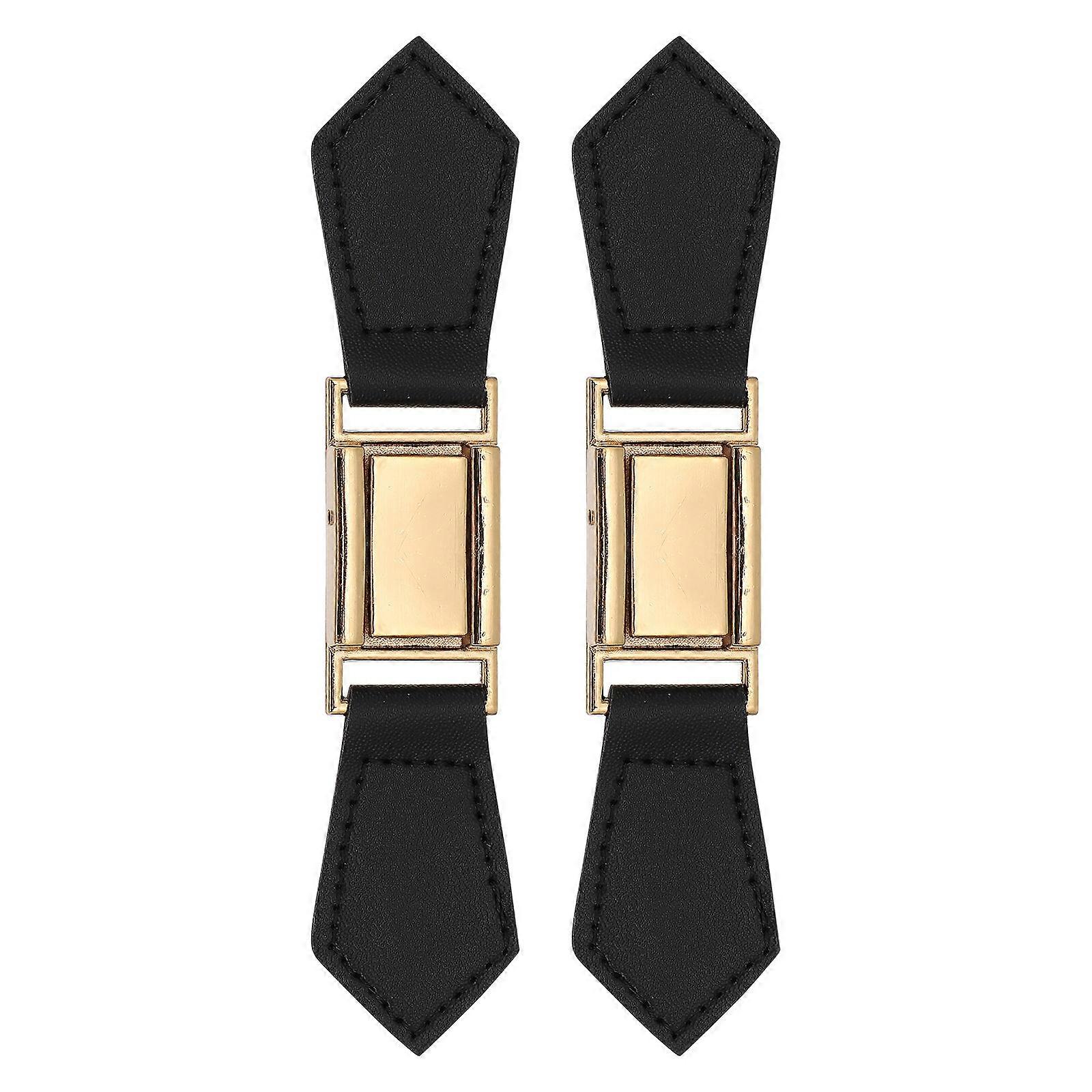 Adjustable Buckle DIY Crafts Simple Design Metal Artificial Leather Belt Buckles for Women Men 2Pcs
