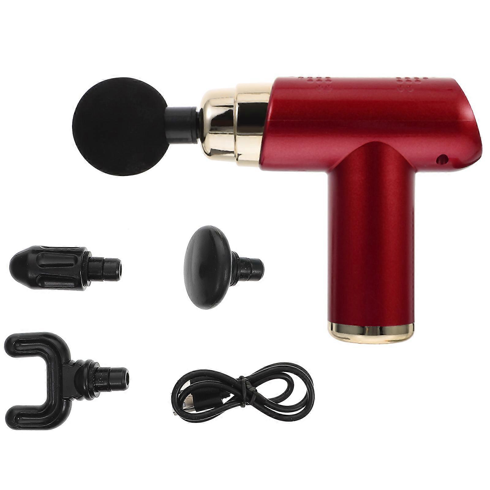 Mini Muscle Massager Compact Portable For Household Use Vibration Therapy 14X13X4.5CM Red 1Set