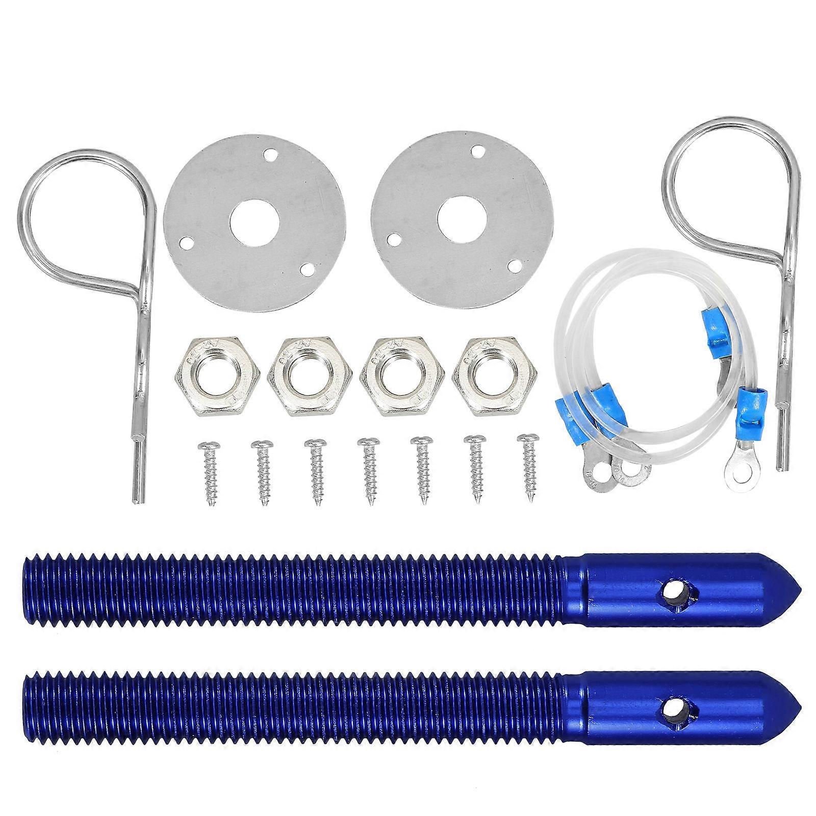 Engine Hood Locking Clip Kit Quick Release Bonnet Latch Car Accessory Diy Modification Aluminum Alloy 12.00X1.20X1.20cm 1Set
