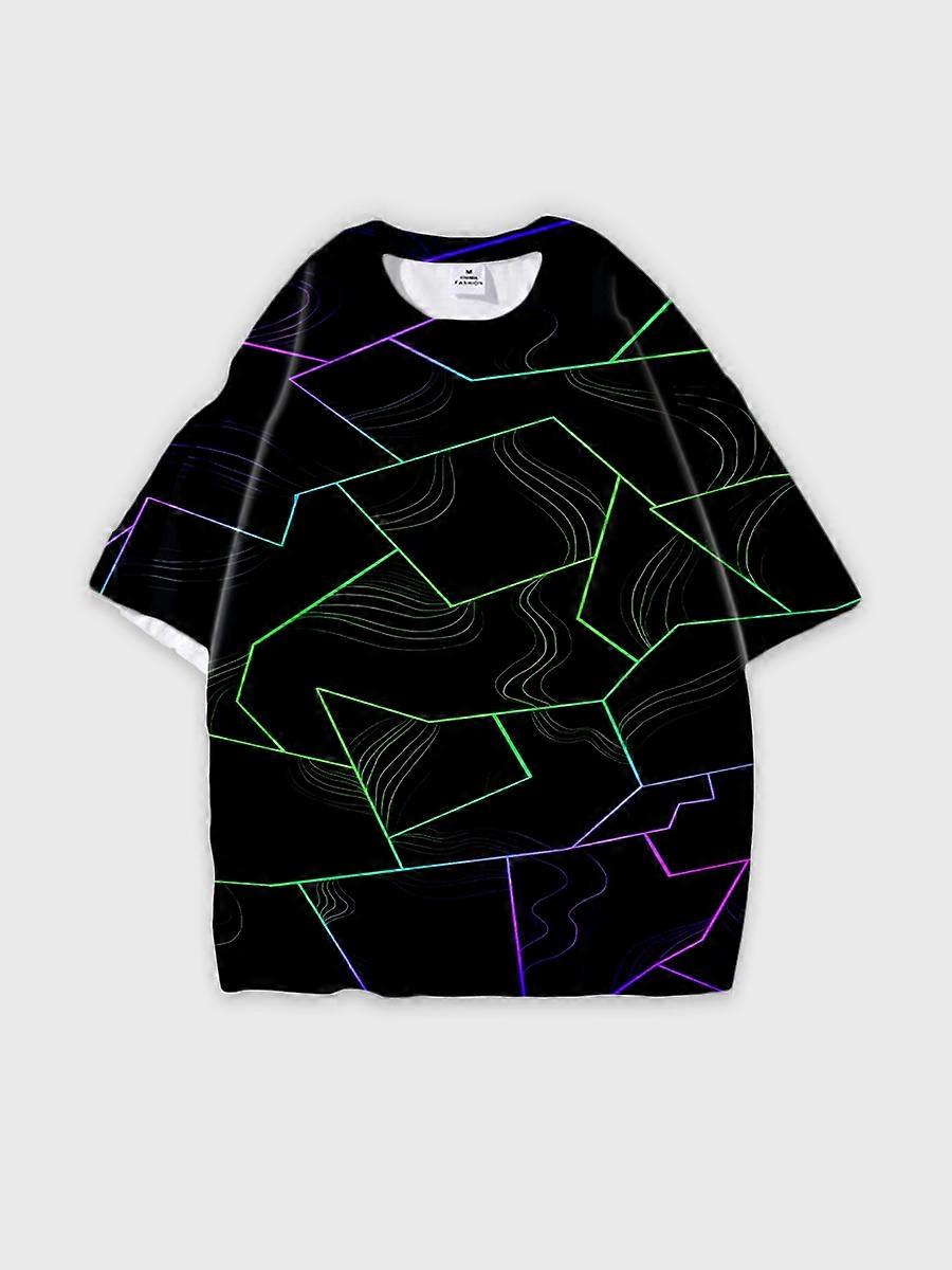 T-shirt round neck Pattern loose short sleeve JW465