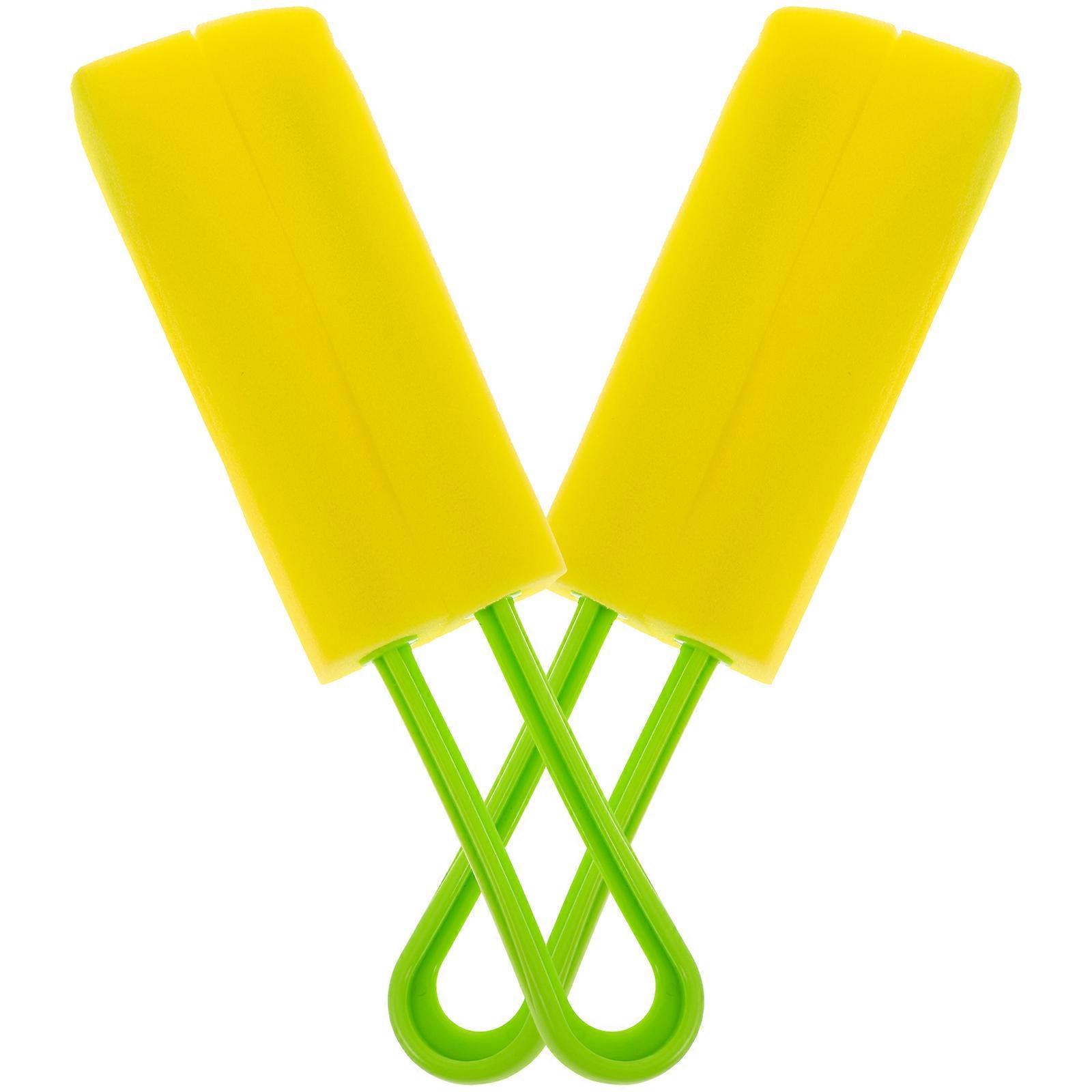 Cup Scrubber Brush Multi Functional Sponge Cleaning Brush For Home Users Green 2Pcs