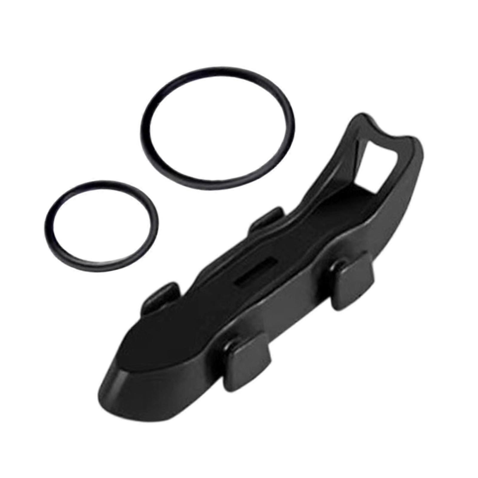 Fishing Hook Keeper Beginner Tackle Practical with 2 Rubber O Rings Black