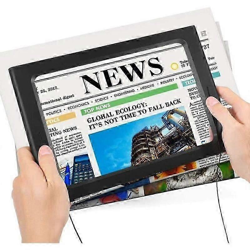 Reading Magnifying Glass for Seniors - Illuminated Desk Magnifying Lamp - 25X Rectangular Magnification