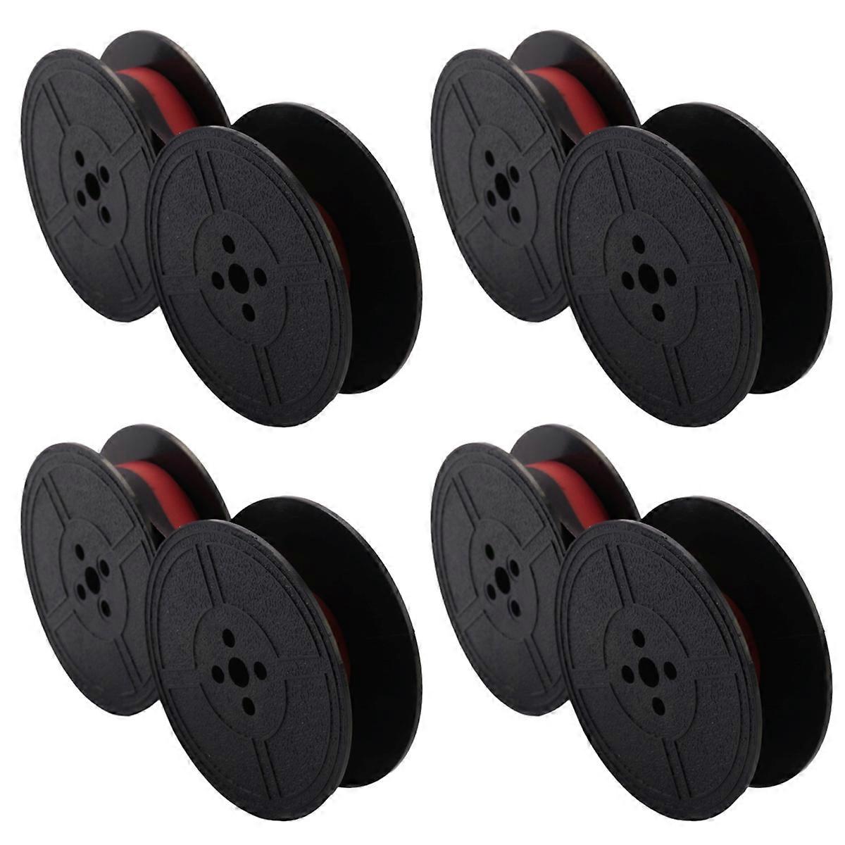 4 Pack Typewriter Ribbon Twin Spool Typewriter Ribbon Ink (Red,Black)
