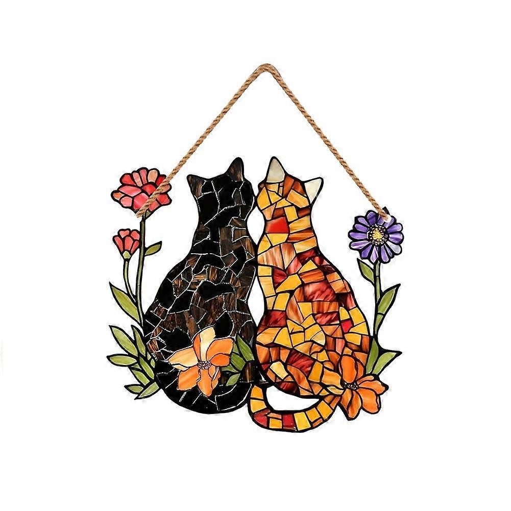 色ガラス吊り下げ窓、吊り下げ色ガラス、アクリル庭友情装飾窓