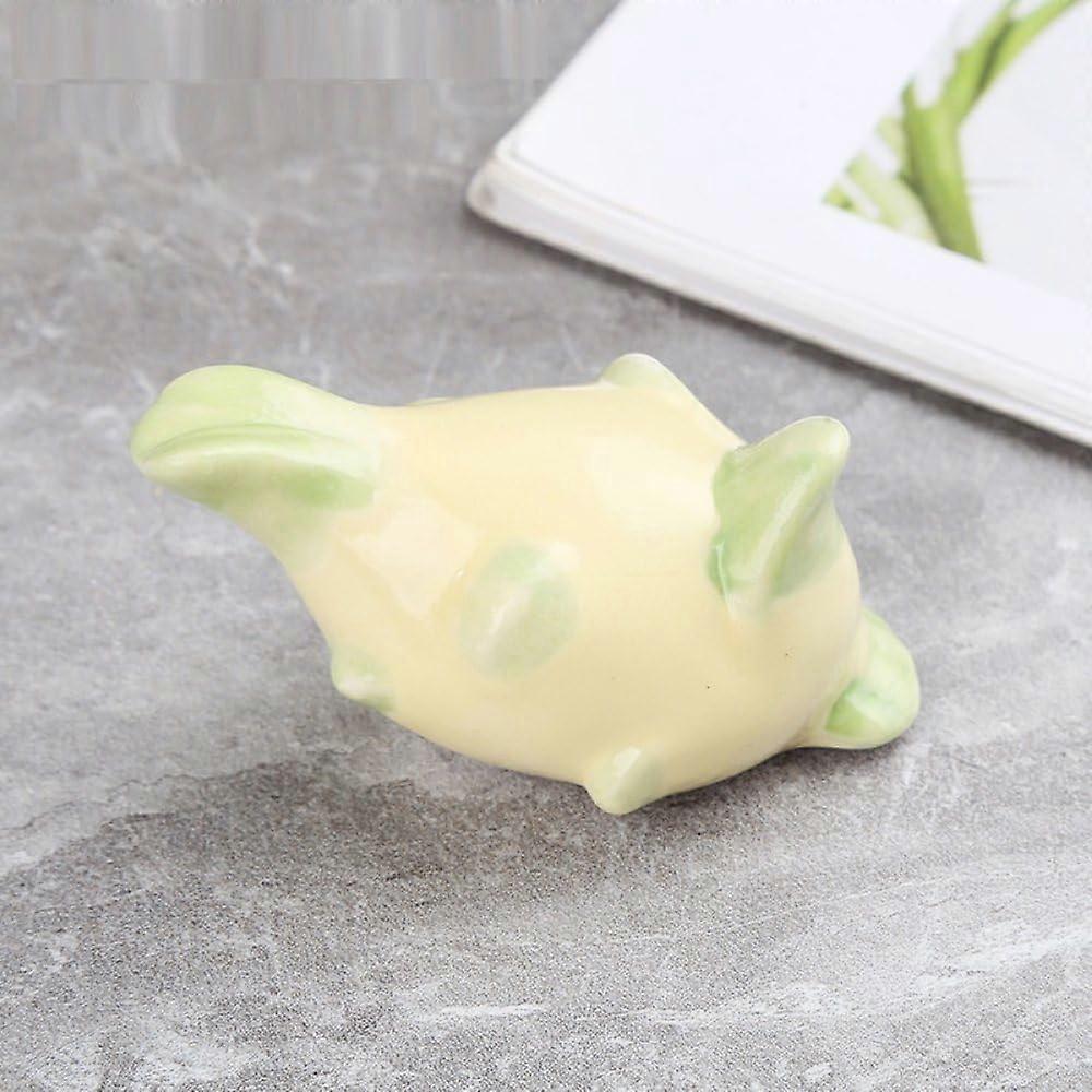 Ceramic Chopstick Rest, 4Piece PitayaShaped Holder for Spoons, Forks, Chopsticks