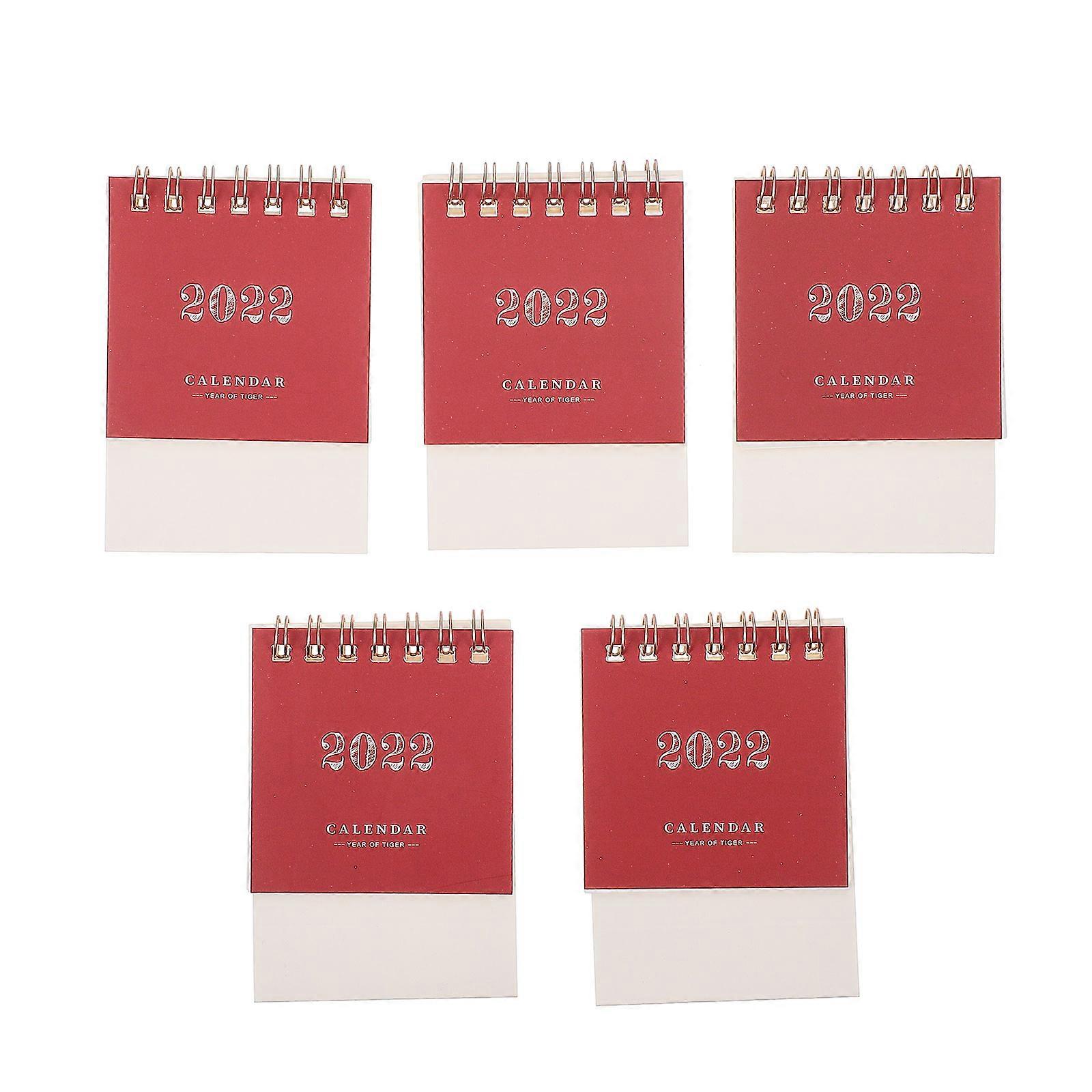 Tabletop Calendar Desktop Calendars Planner Home Office Use 10X7CM Real-Time Date Update 5Pcs