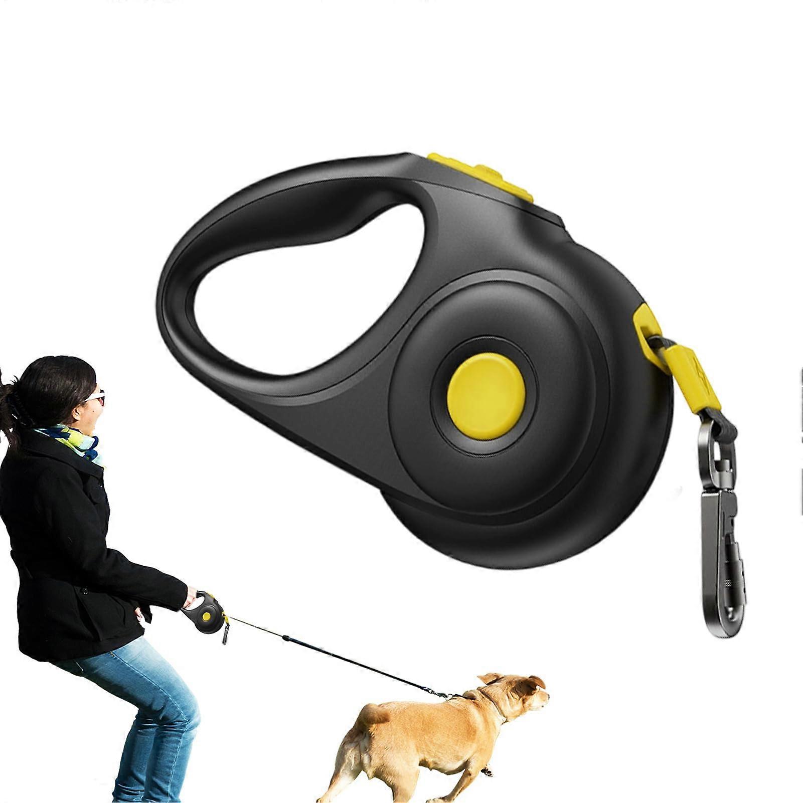 Retractable Dog Leash for Large Dogs | Semi-Automatic Harness with Instant Stop Feature and Ergonomic Grip for Camping and Hiking