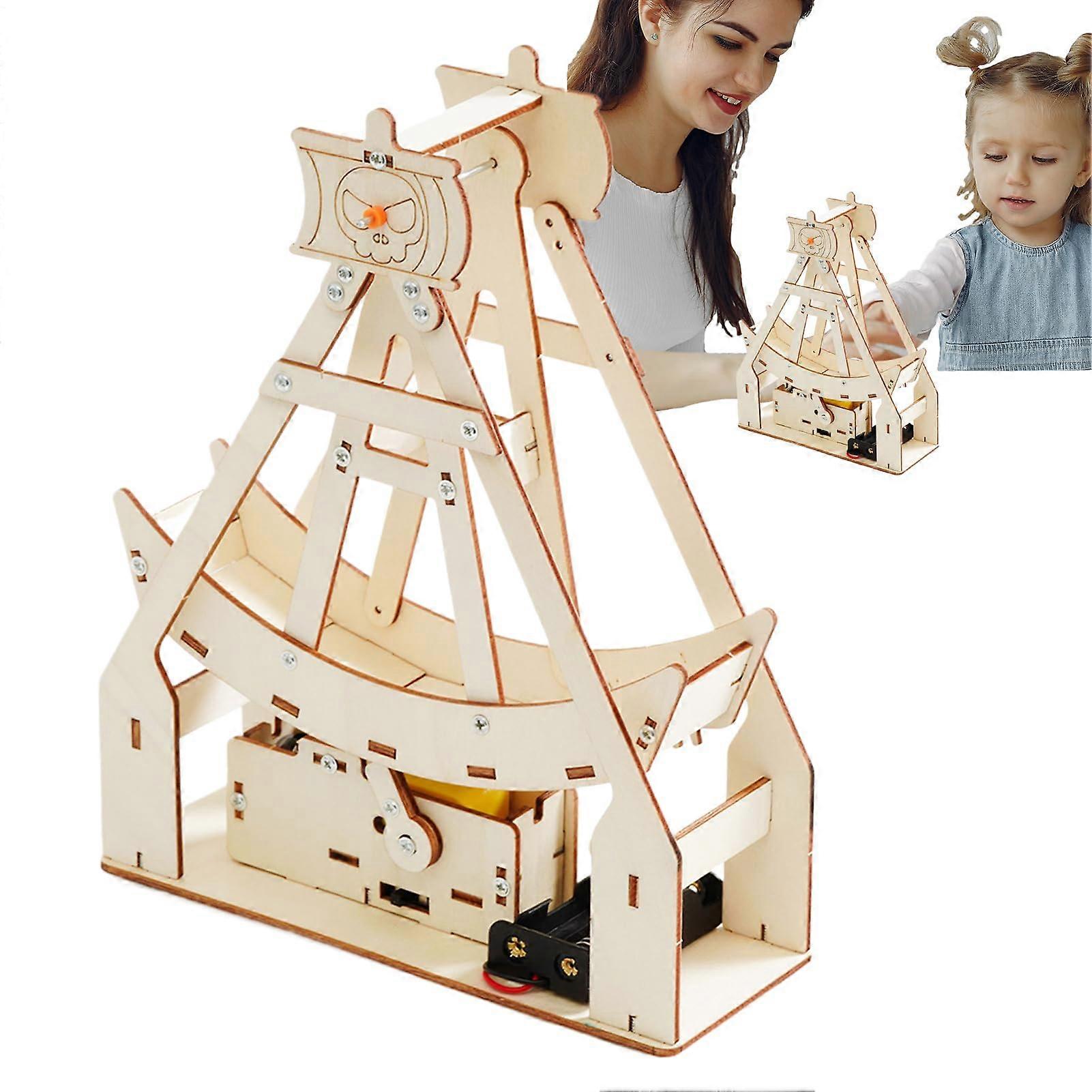 Building Kit, Pirate Toy, Pirate Teaching Aids Wooden Science Experiment Kit for Students Aged 714 in Secondary School