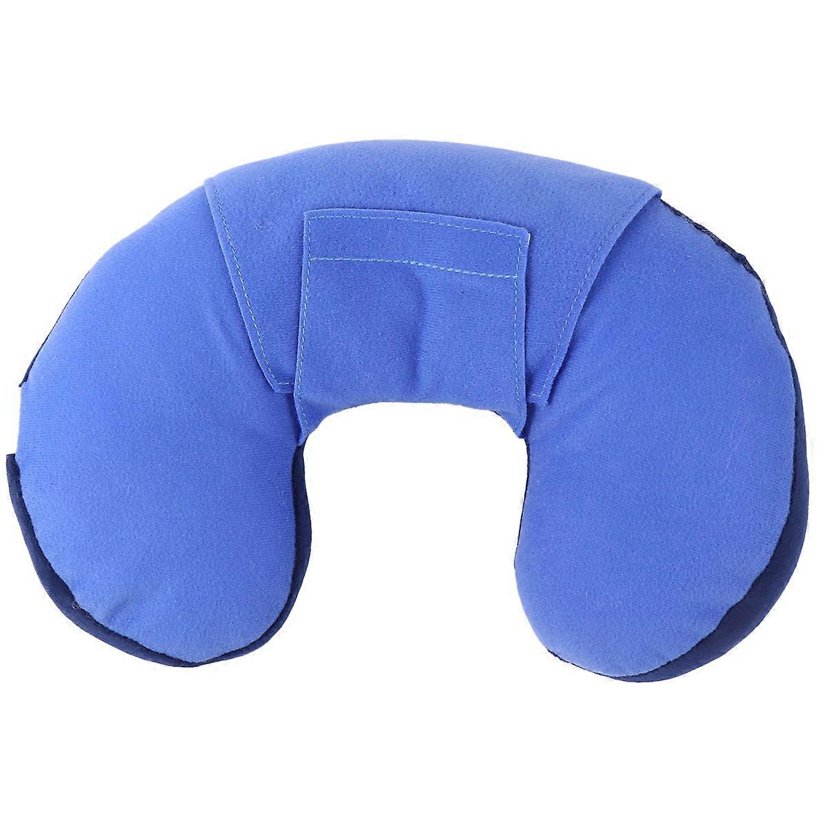 Car Neck Pillow Multi-Functional Napping Pillow Standard U Shaped Design PP Cotton Dark Blue 32x17x3cm 1Pack