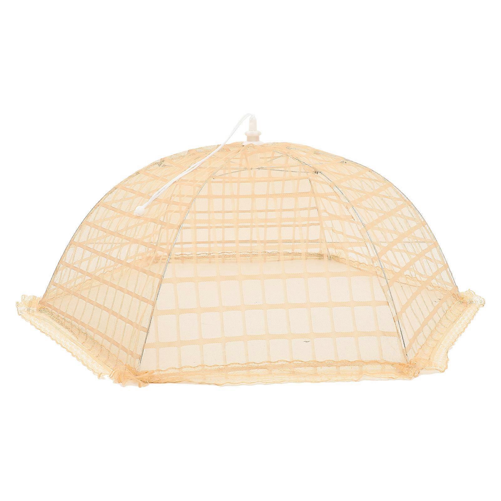 Orange Mesh Food Tent with Handle for Protection Use Sturdy and