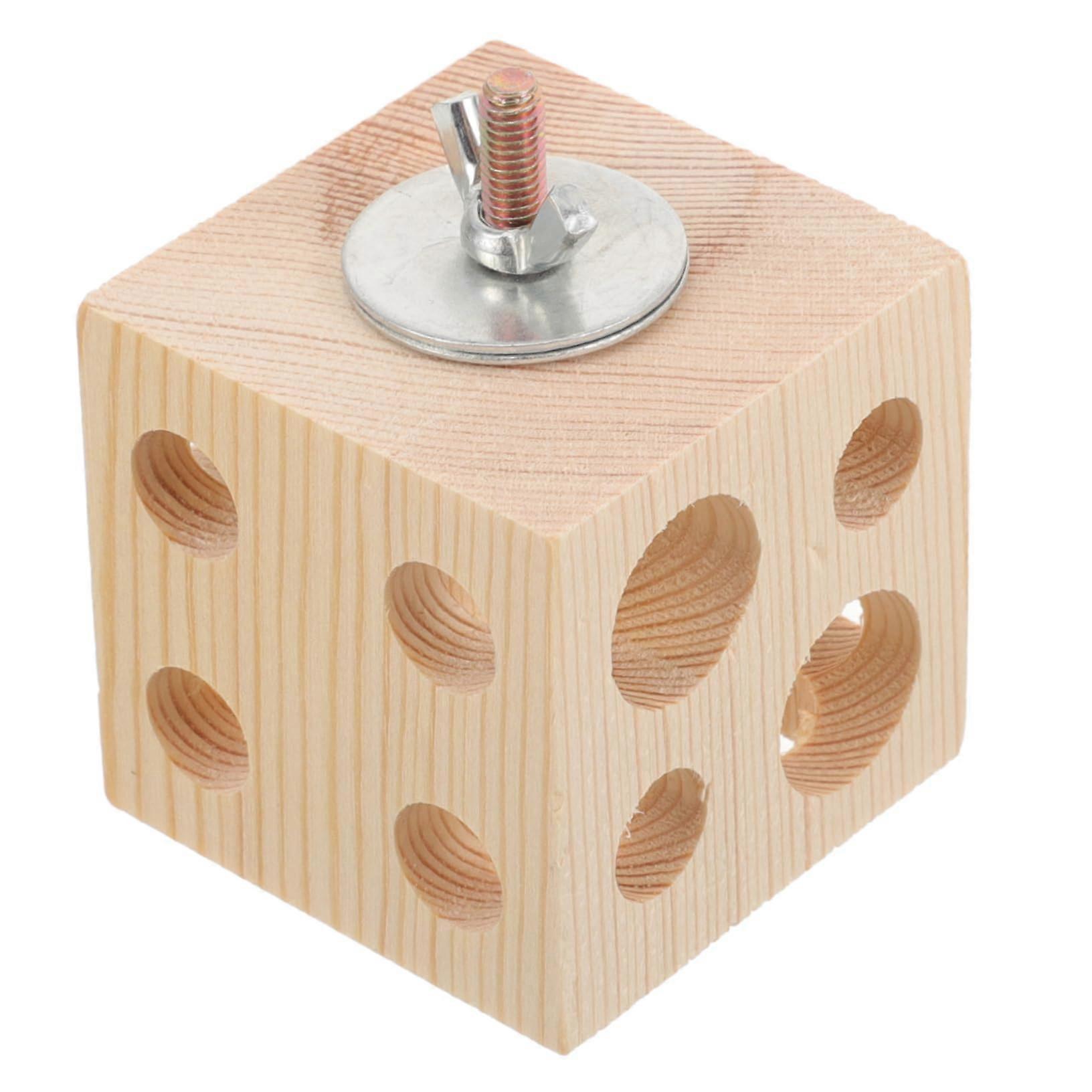 Pack of 2 Wooden Parrot Chew Toys for Small Birds, Climbing Branch and Biting Toy for Caique and Other Pet Birds