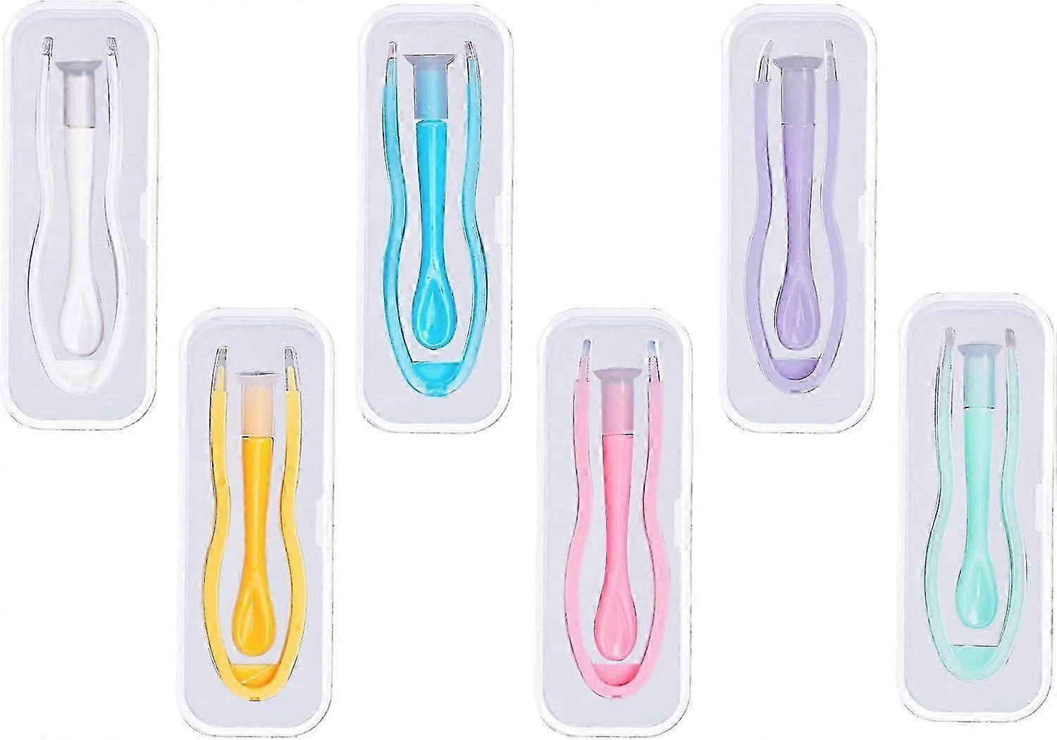6PCS Colorful Contact Lens Remover and Inserter Tool Case Set, Contact Applicator with Sof SZRH A-W