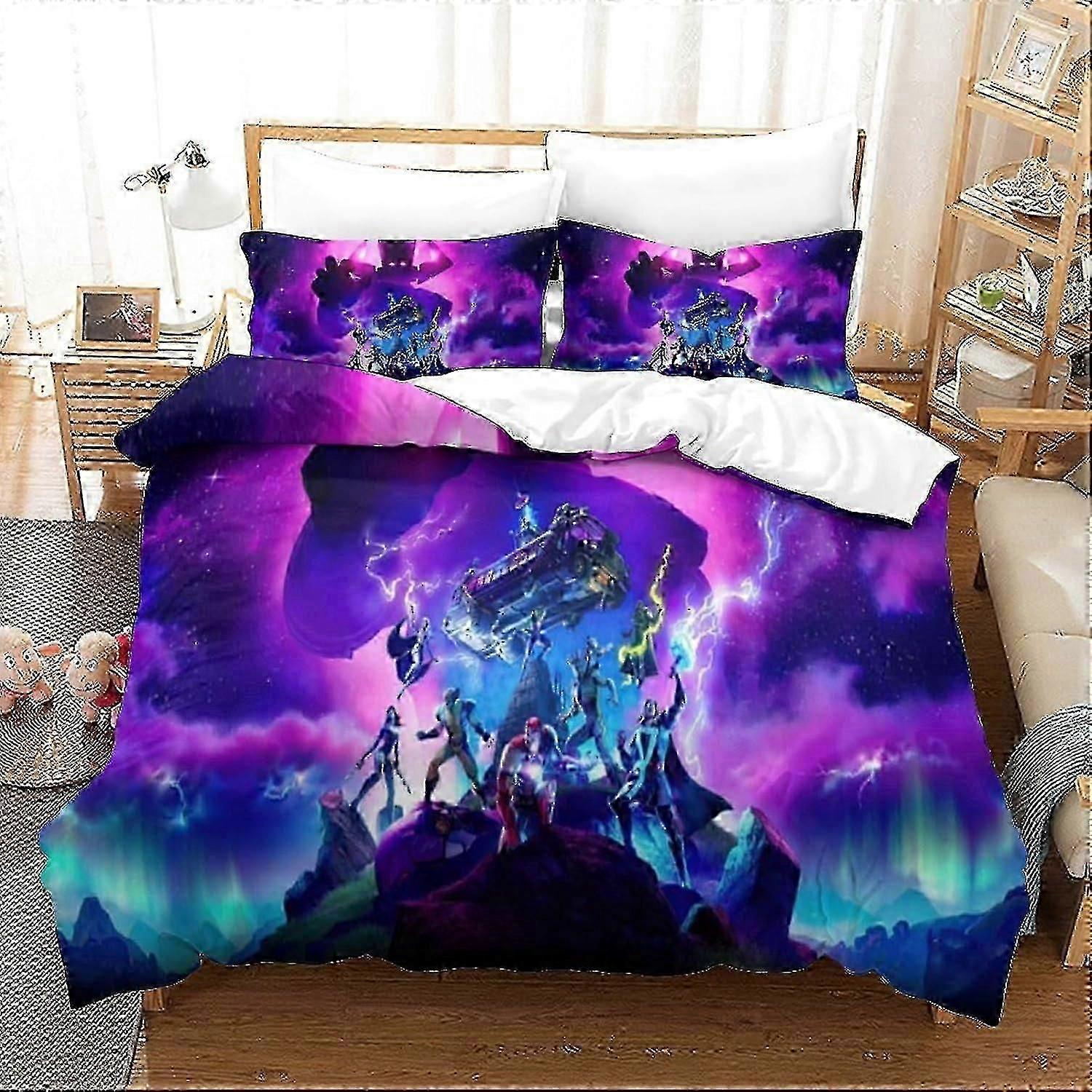 Fortnite الفراش مجموعة 3D الطباعة الرقمية ثلاث قطع مجموعة الكرتون لعبة لحاف غطاء الأولاد والبنات غطاء لحاف مجموعة مع وسادة