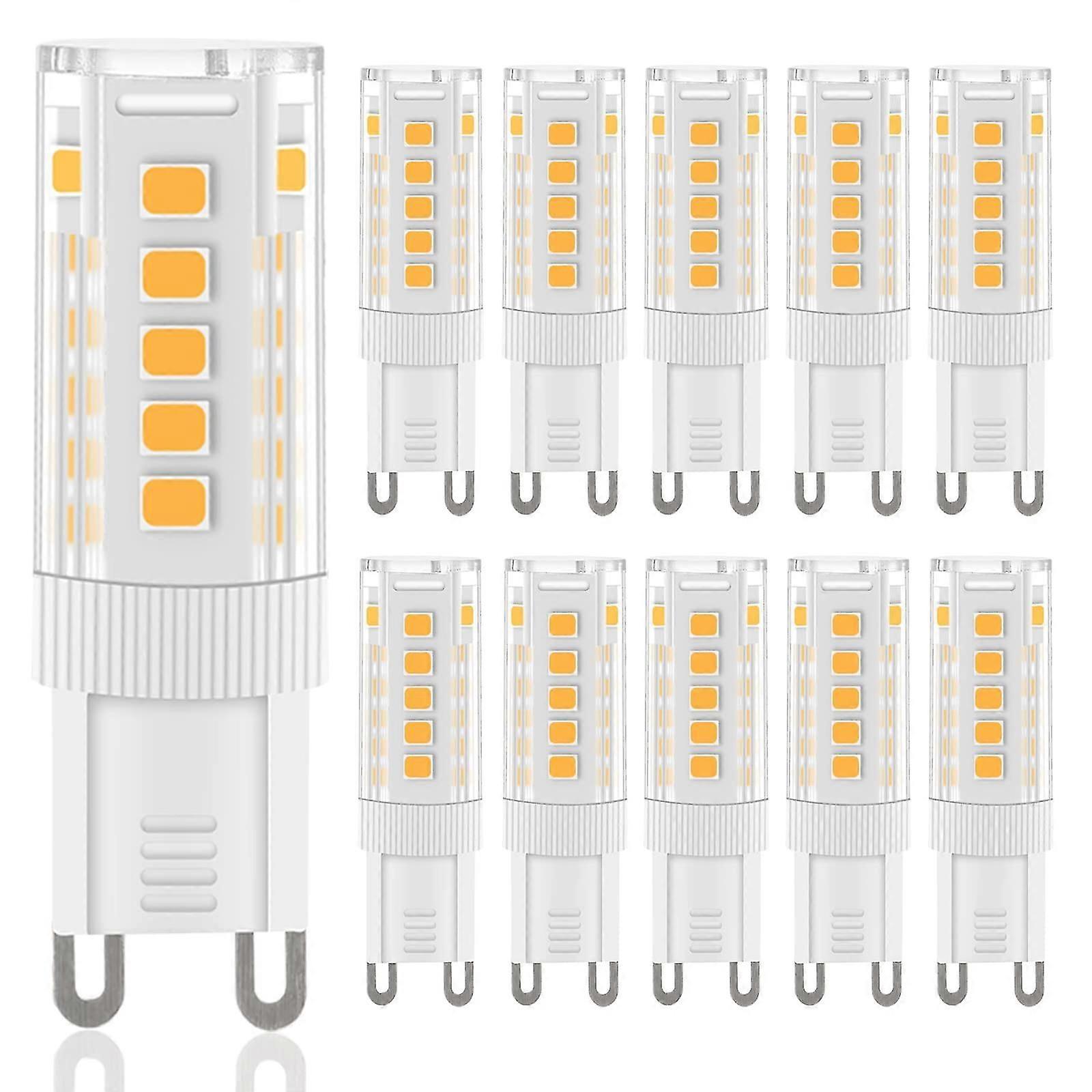 10-Pack G9 LED Bulbs Warm White 3000K - Energy Efficient Halogen Replacement