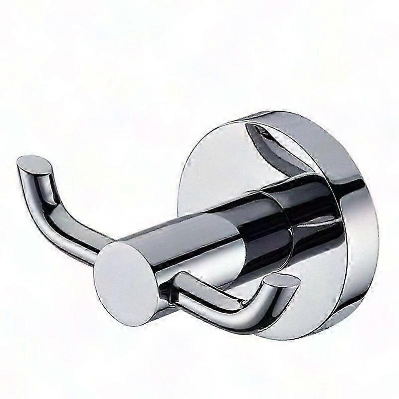 2 قطعة حديثة مصقول الكروم الصلبة النحاس المزدوج منشفة السنانير لباب الحمام جدار جبل رداء السنانير شماعات الملابس