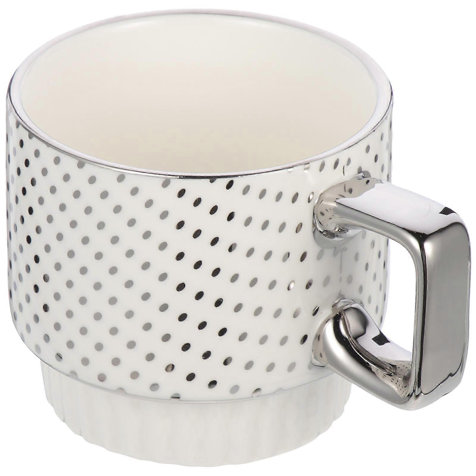 Multi Color Ceramic Mug Set for Home Use with Comfortable Handle and Smooth Rim 350ml