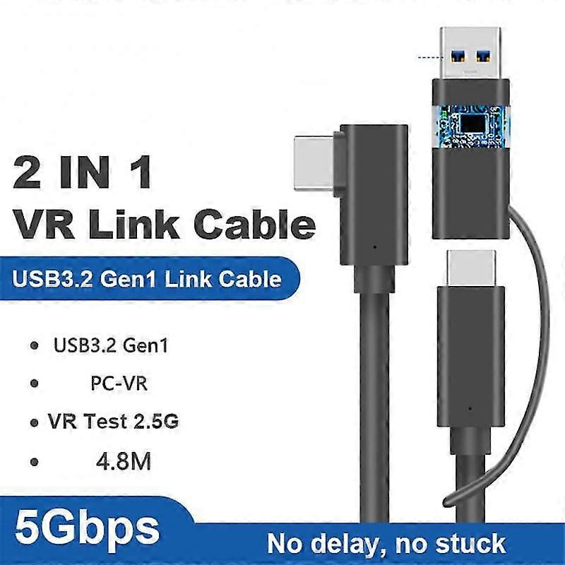 5M Charging Cable Data Line for Oculus Quest 1/2 Link VR Headset Accessories USB