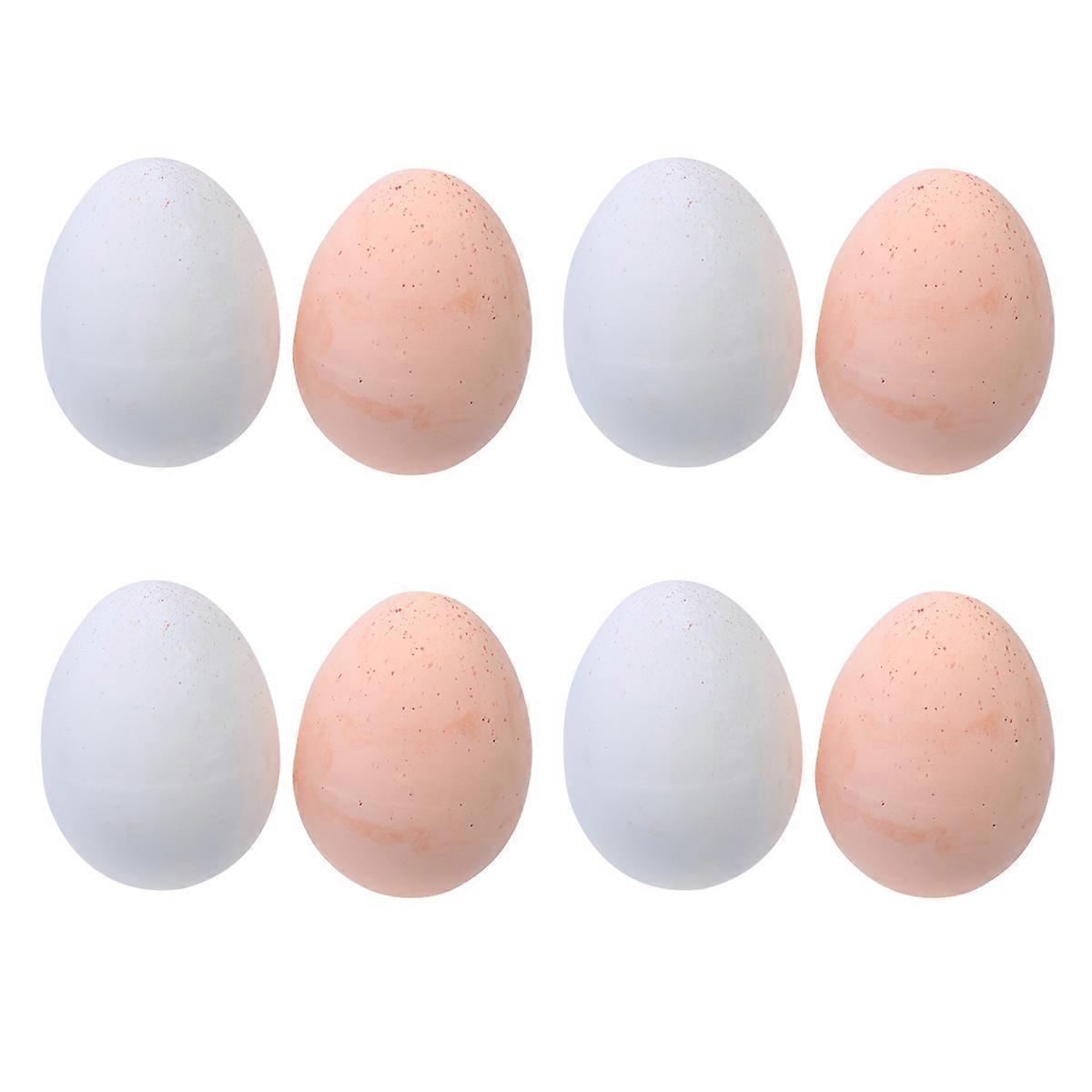 Graffiti Eggs for Kids Use Assorted Color Plastic Simulation Eggs Perfect for DIY Painting and Artistic Creation Toys 10pcs