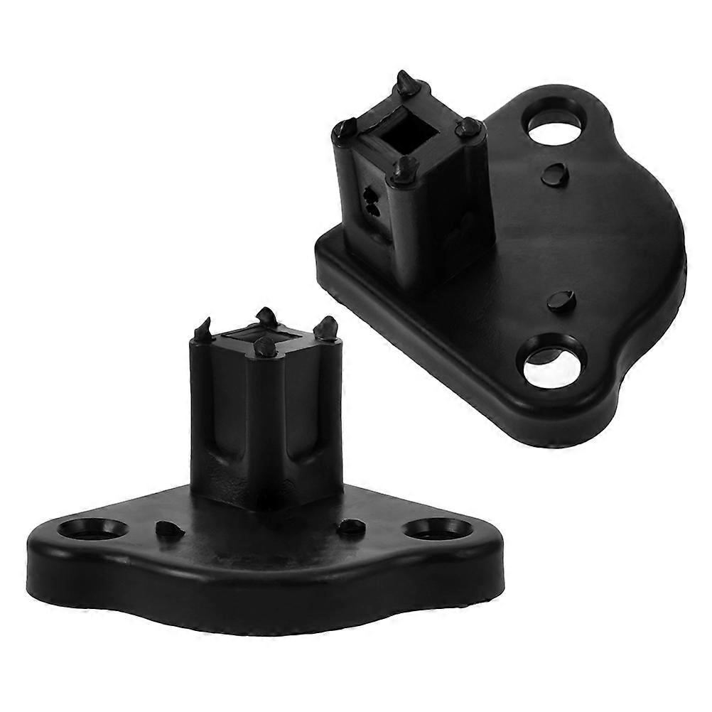 Durable Awning Support Brackets for RV Manual Installation Black PP Material 2 Pieces