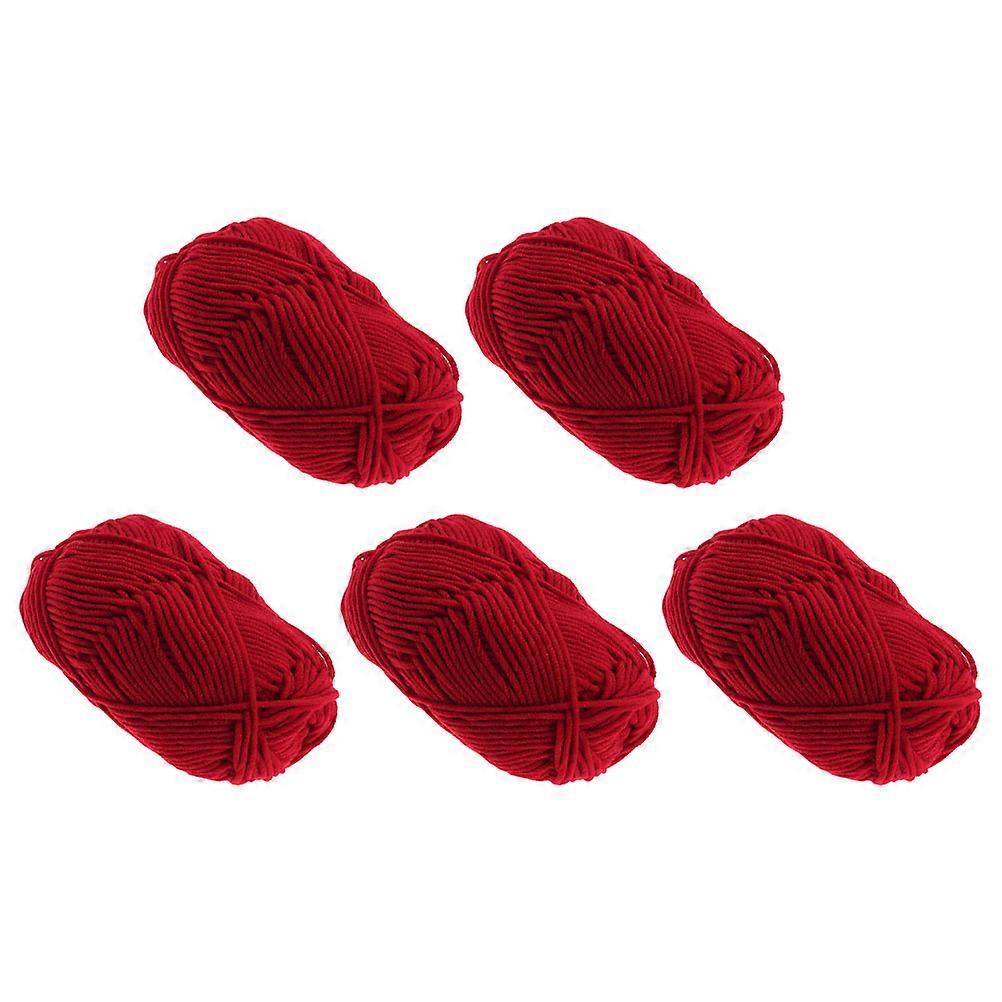 DIY Craft Rope Hand Knitting Yarn Cotton Material Suitable For Accessories Size 5X8X14.5CM 5Pcs