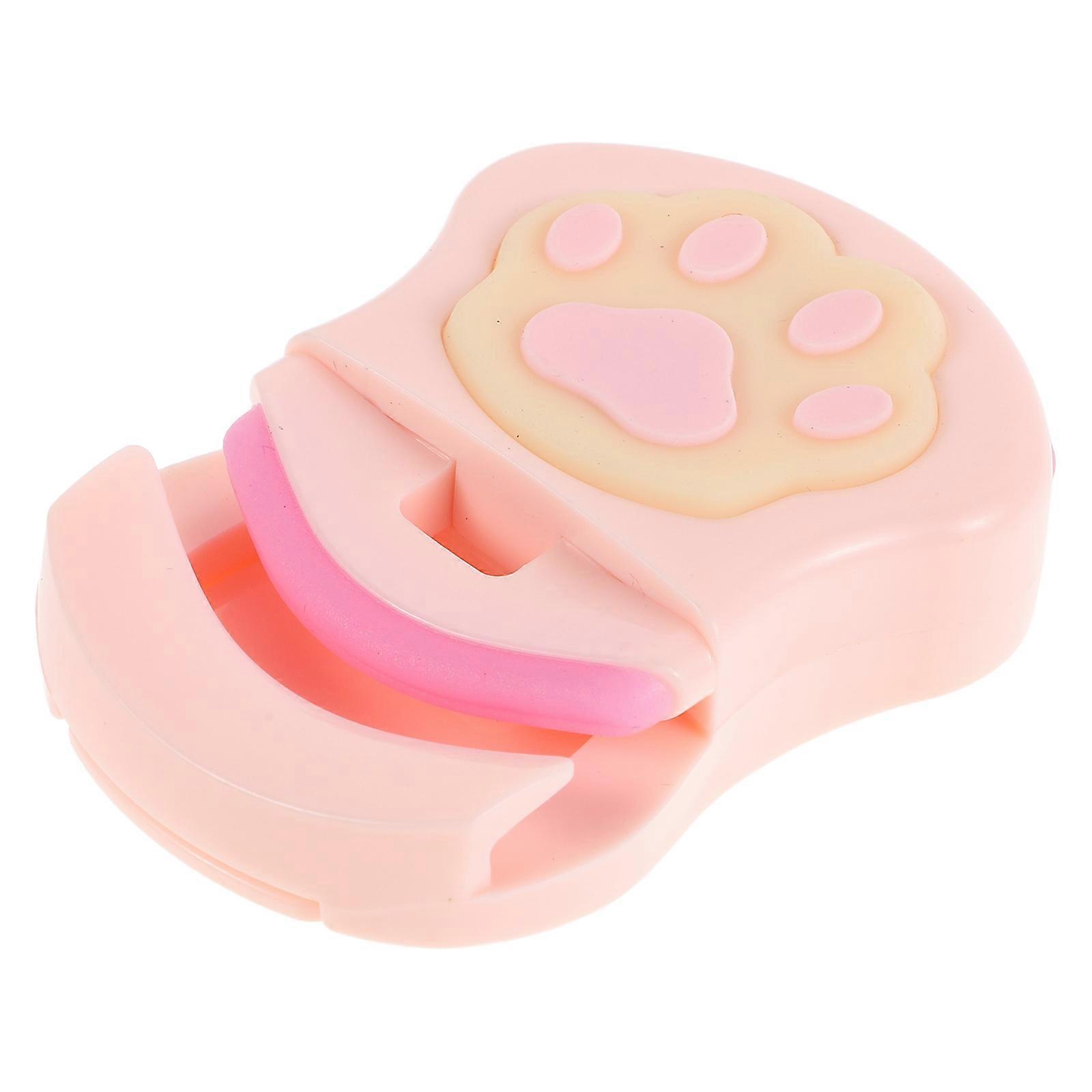 Eyelash Curler Portable Design Cat Paw Shape Multi Color Curl Eyelashes 1Set